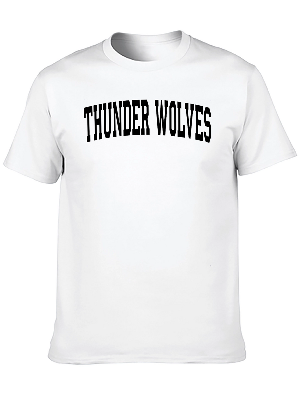Thunder Wolves Graphic T-Shirt - Black Crew Neck Tee