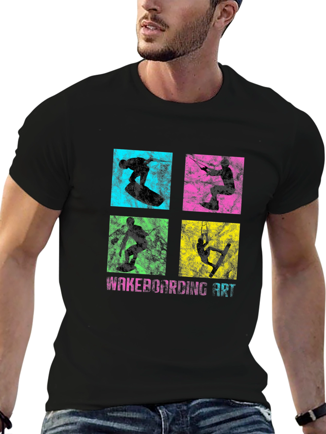 Wakeboarding Art Graphic T-Shirt