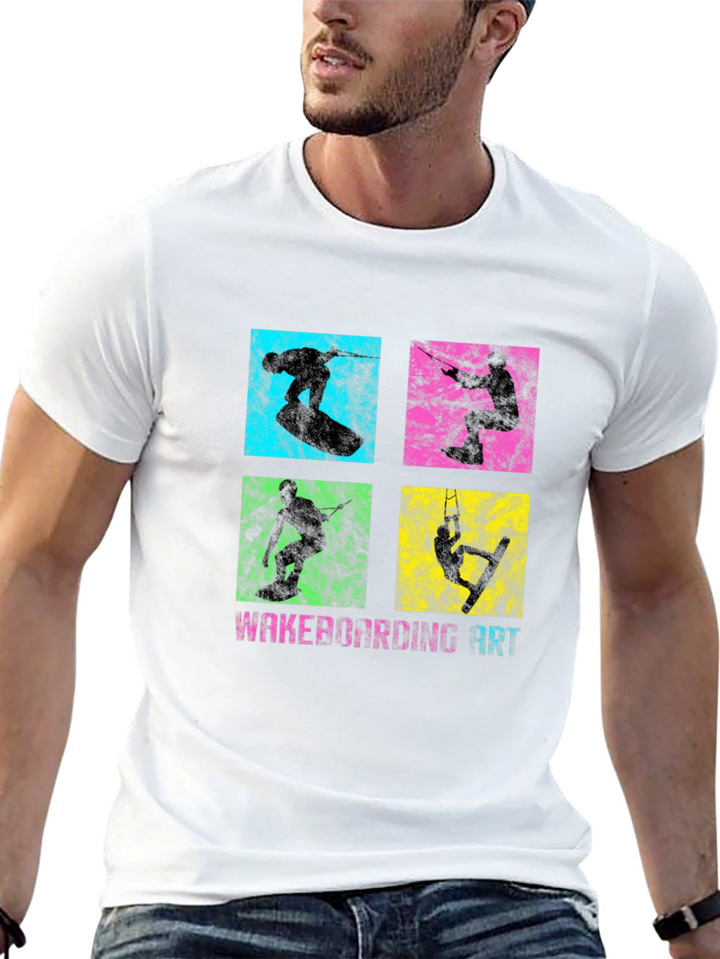 Wakeboarding Art Graphic T-Shirt