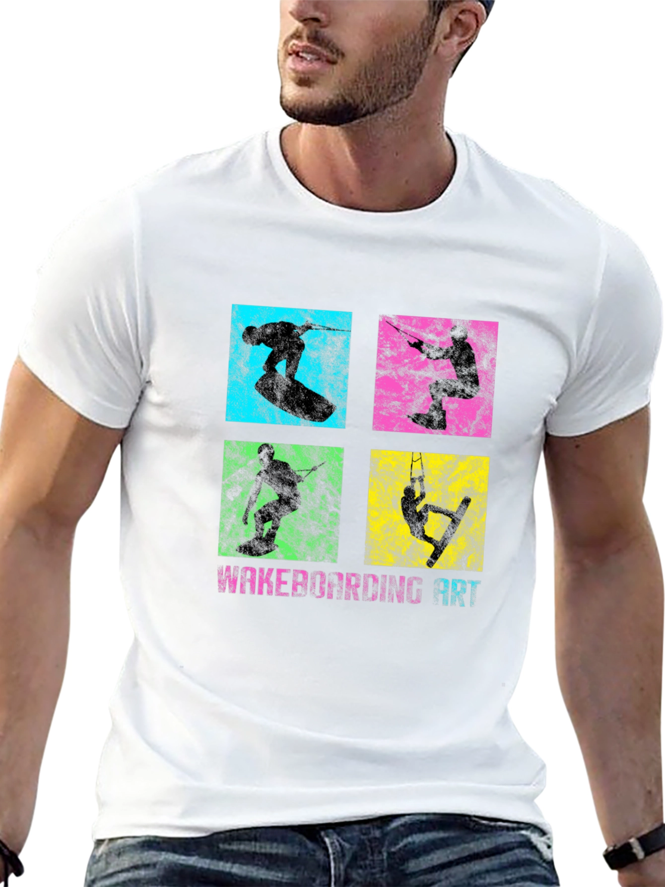 Wakeboarding Art Graphic T-Shirt
