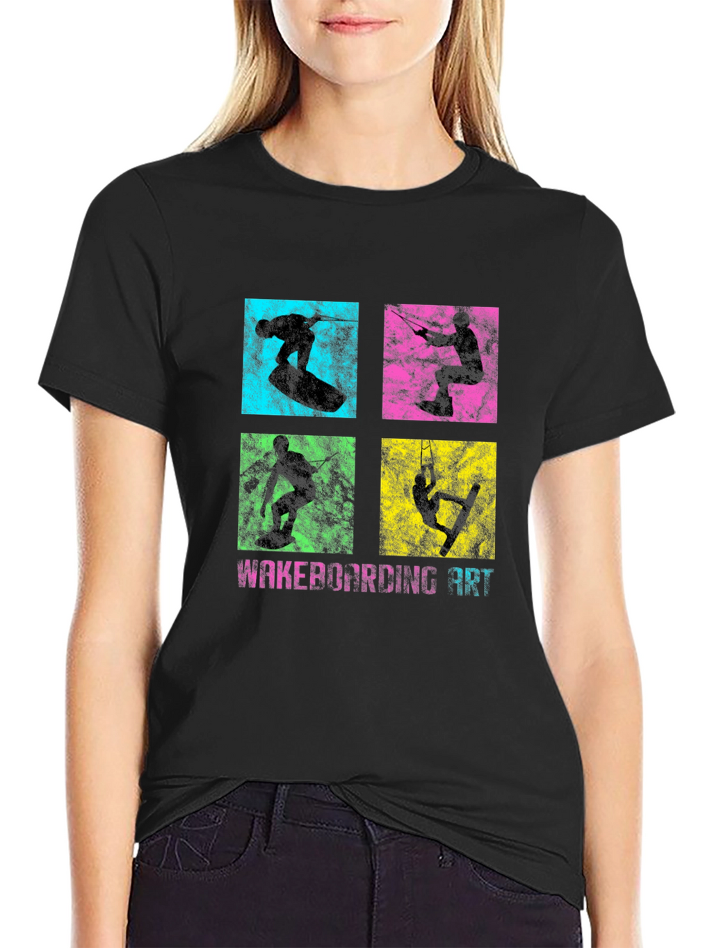 Wakeboarding Art Graphic T-Shirt