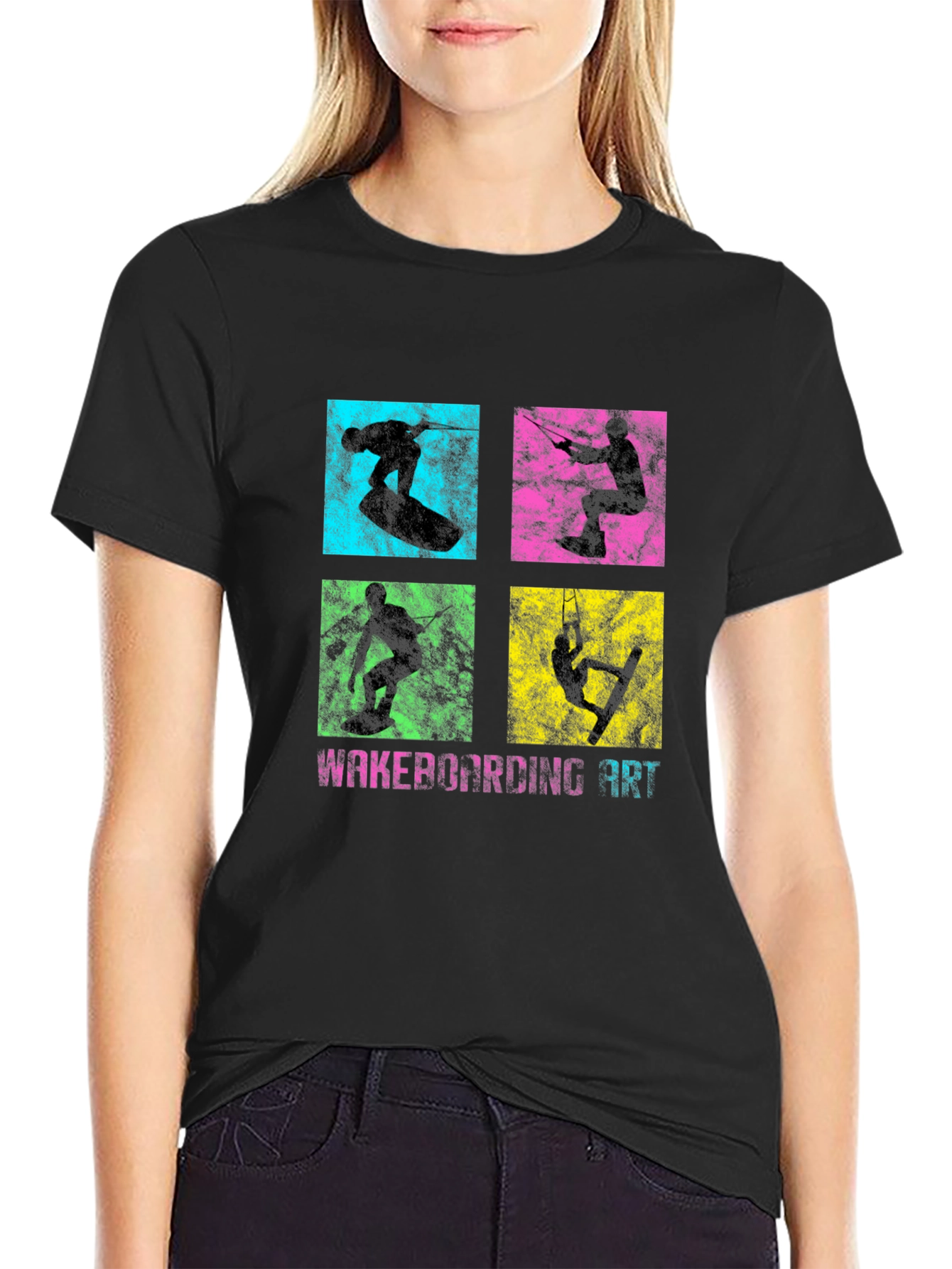 Wakeboarding Art Graphic T-Shirt