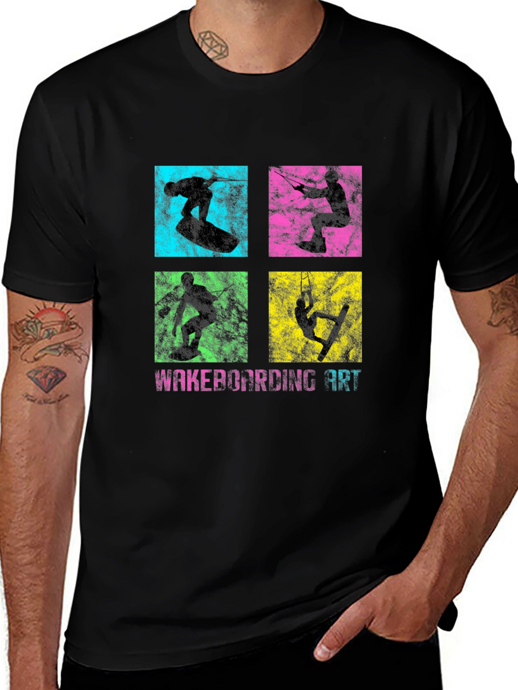 Wakeboarding Art Graphic T-Shirt