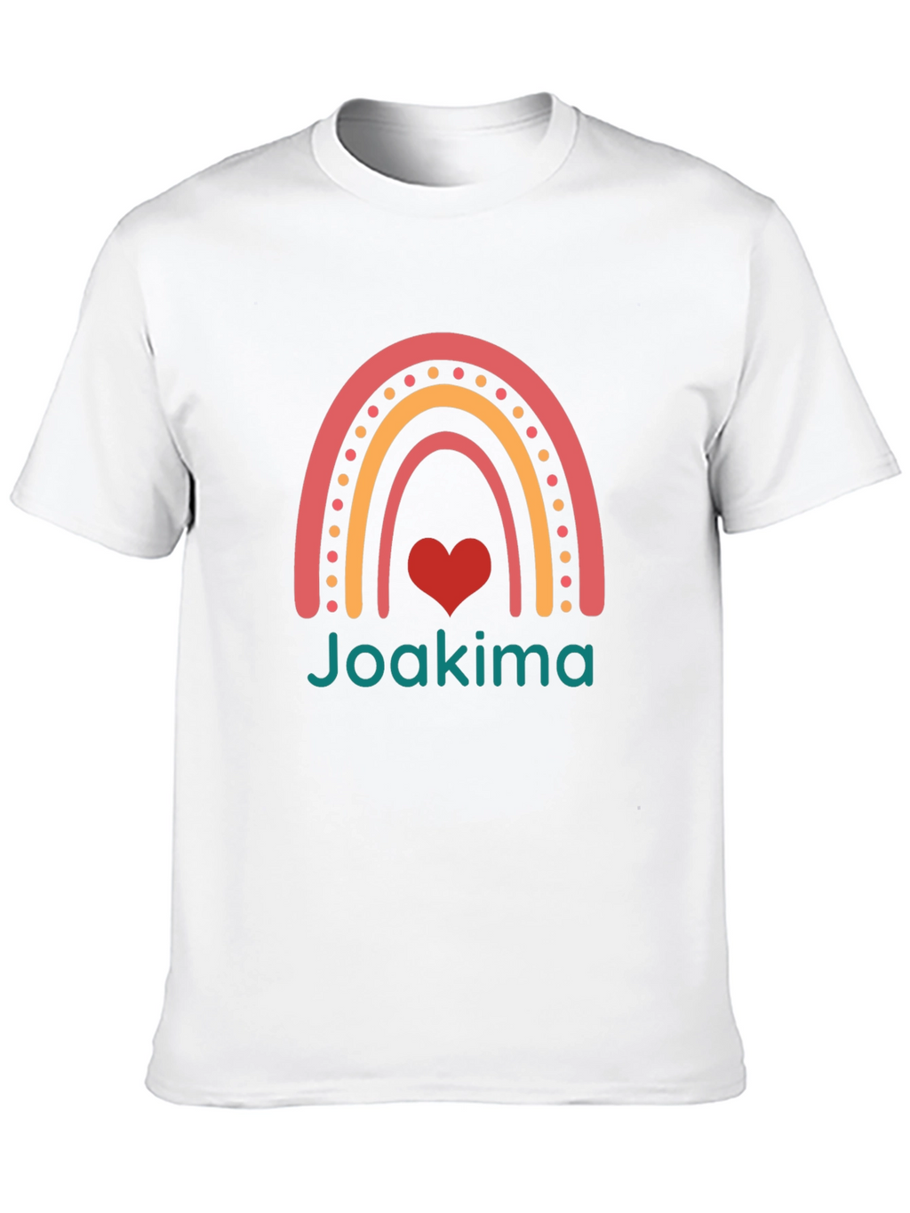 Rainbow Heart Joakima Black T-Shirt