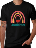 Rainbow Heart Joakima Black T-Shirt
