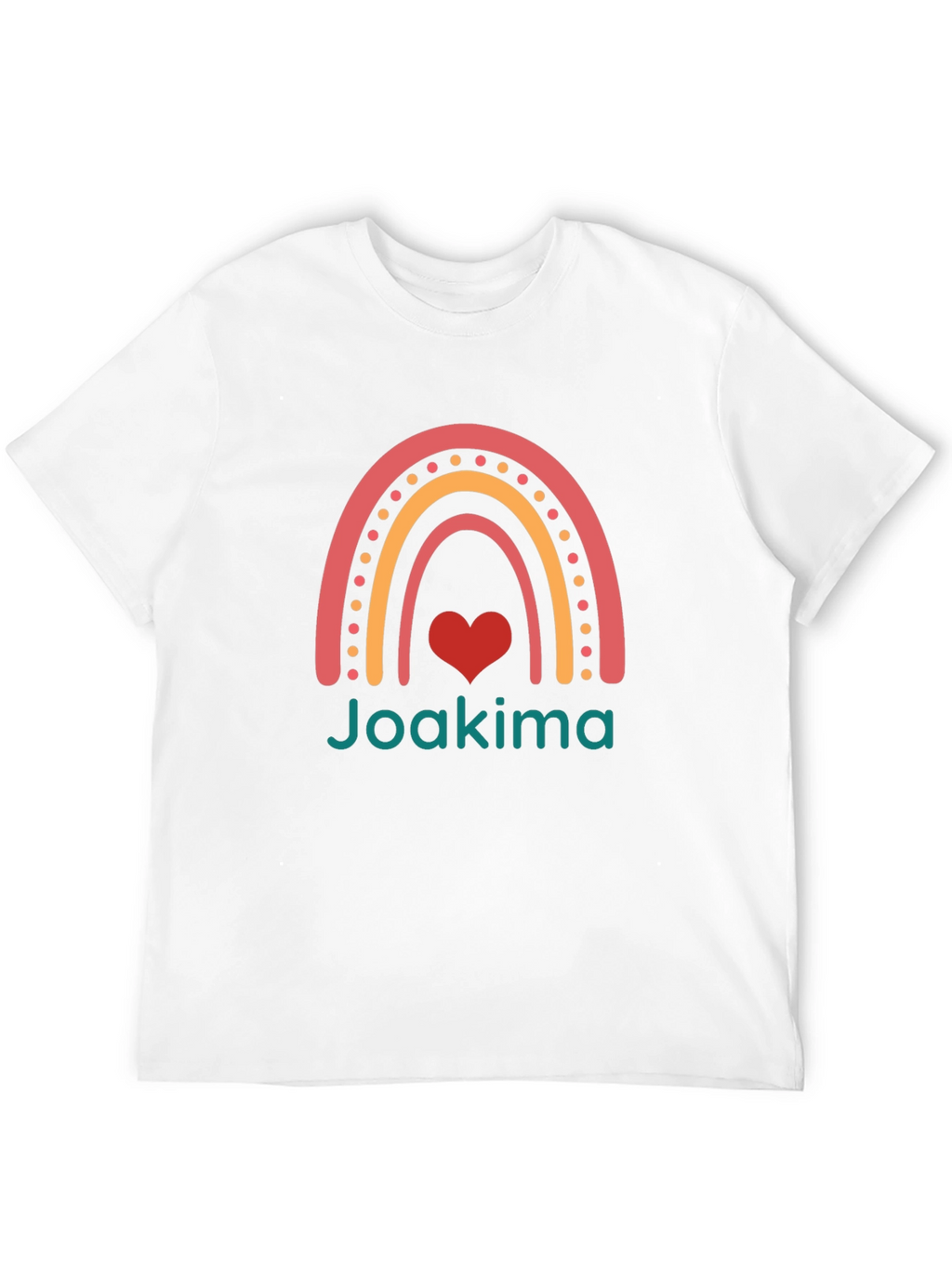 Rainbow Heart Joakima Black T-Shirt
