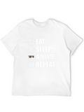 Eat Sleep Anime Repeat Graphic T-Shirt