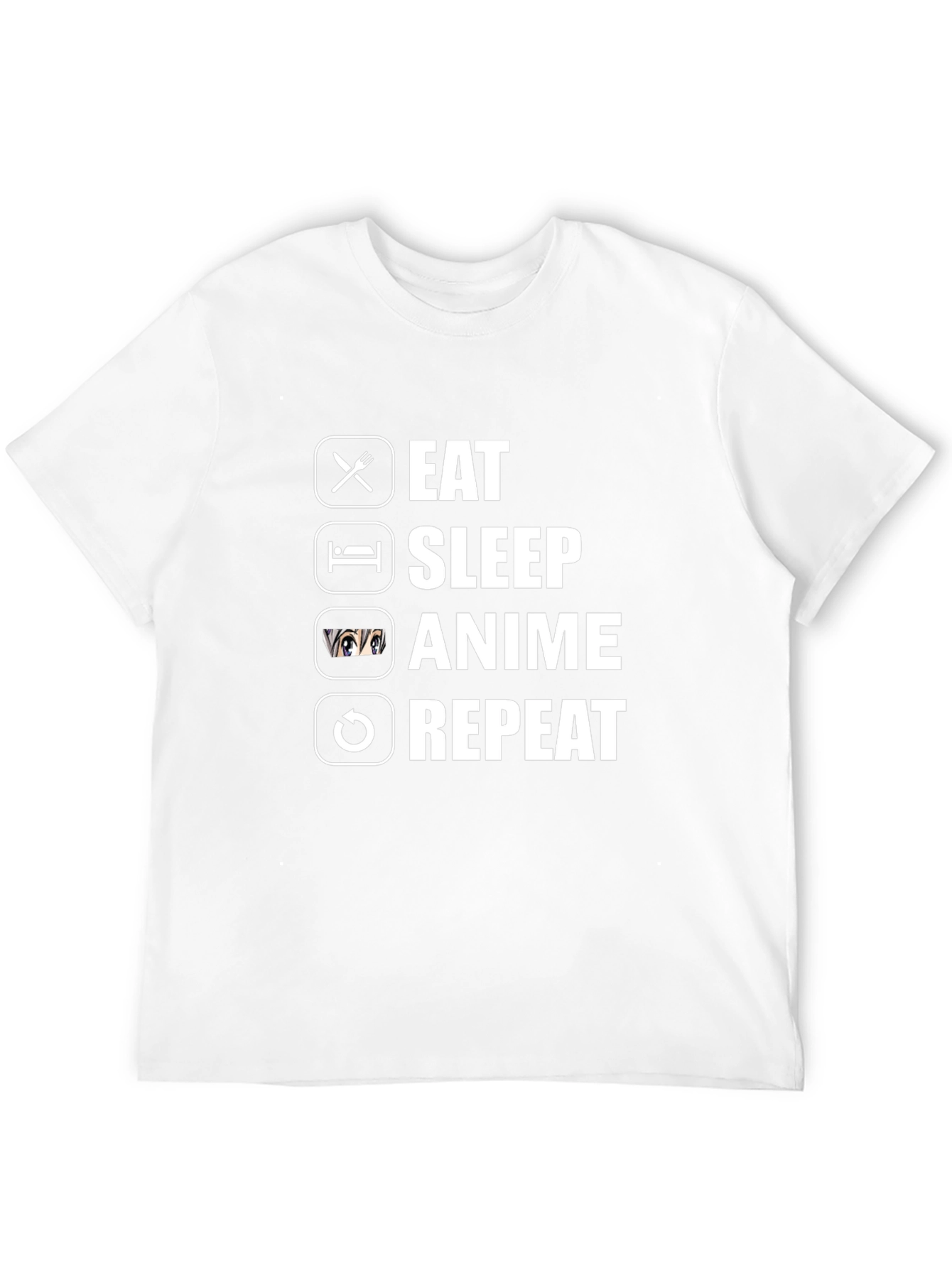 Eat Sleep Anime Repeat Graphic T-Shirt