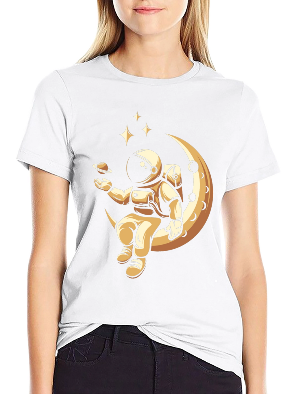 Astronaut Moon T-Shirt - Space Design