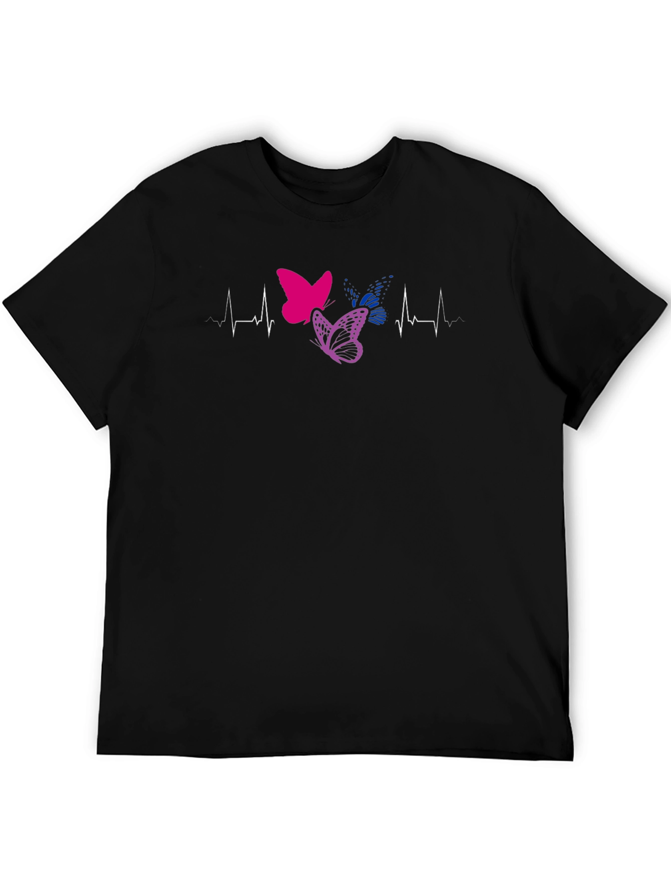 Bisexual Pride Butterfly Heartbeat T-Shirt