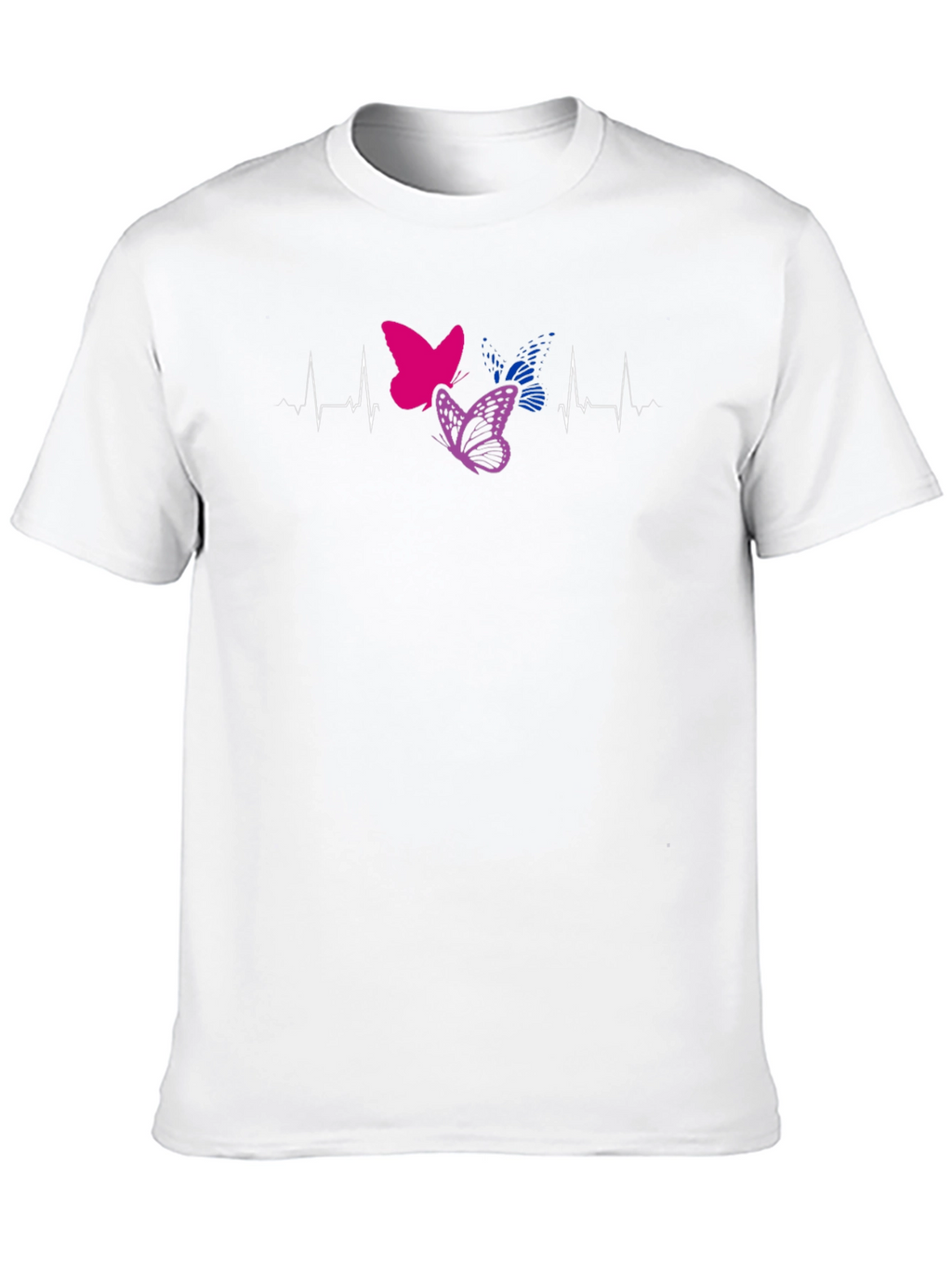 Bisexual Pride Butterfly Heartbeat T-Shirt