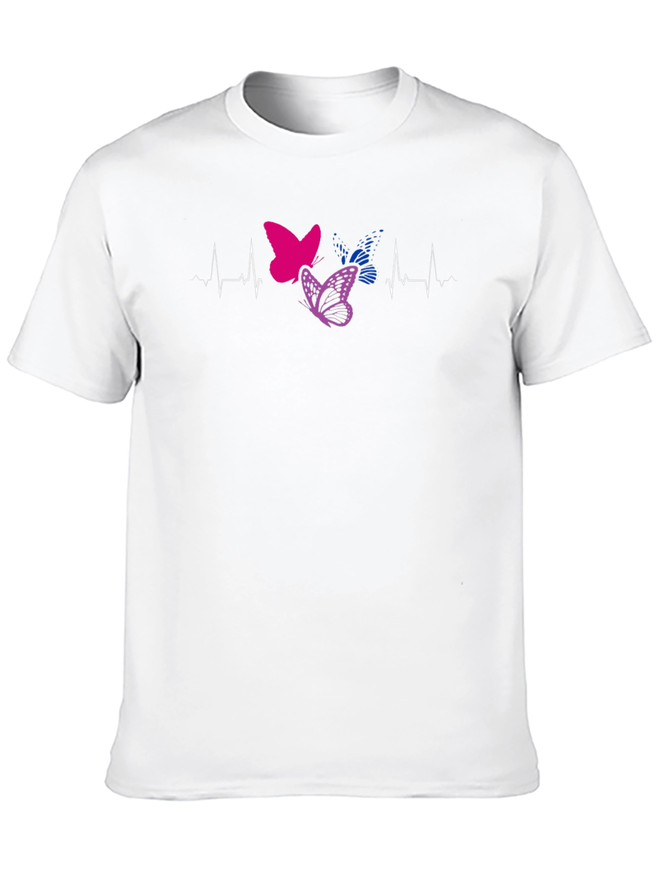 Bisexual Pride Butterfly Heartbeat T-Shirt