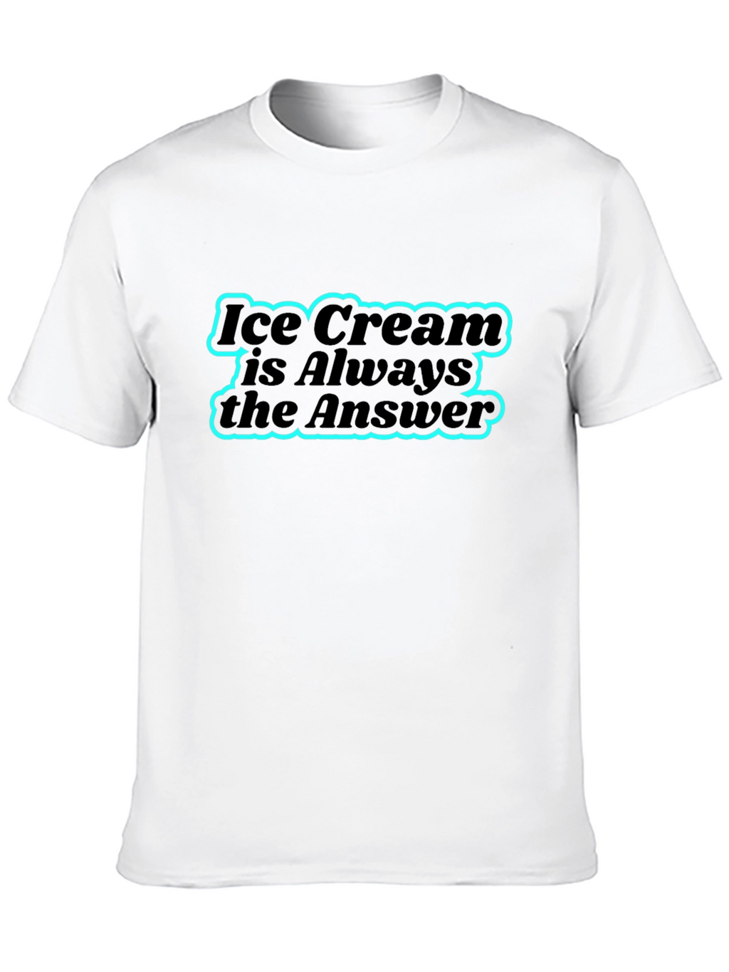 Ice Cream is Always the Answer Black T-Shirt