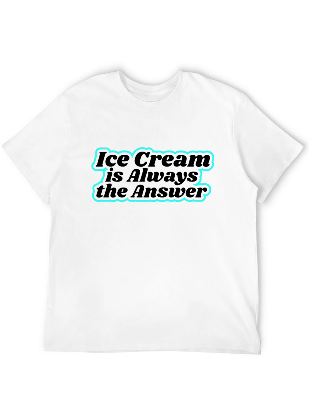 Ice Cream is Always the Answer Black T-Shirt