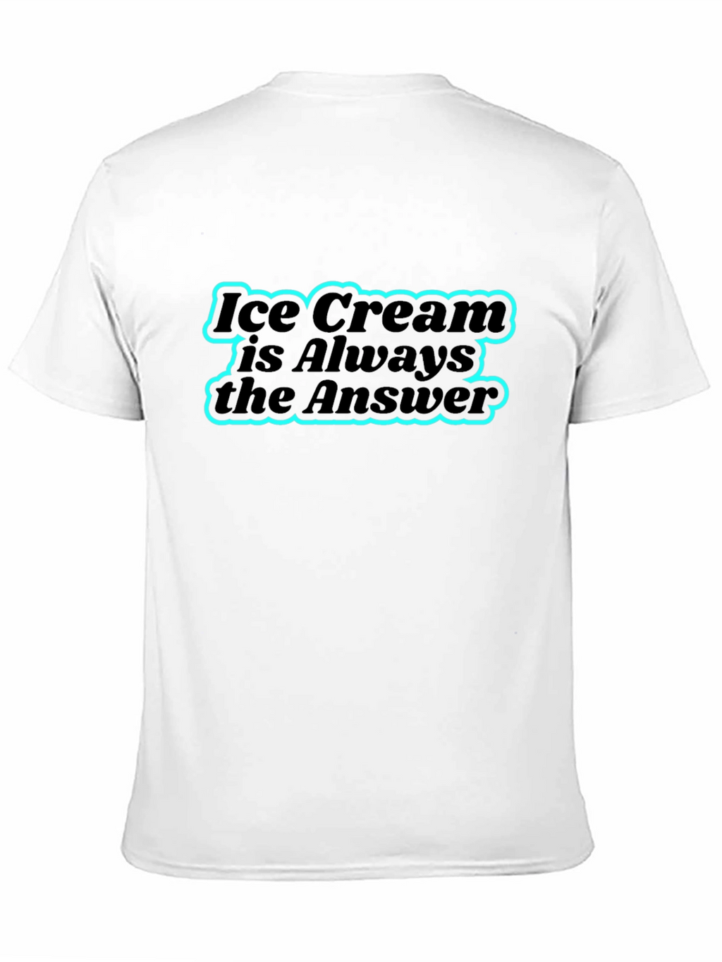 Ice Cream is Always the Answer Black T-Shirt