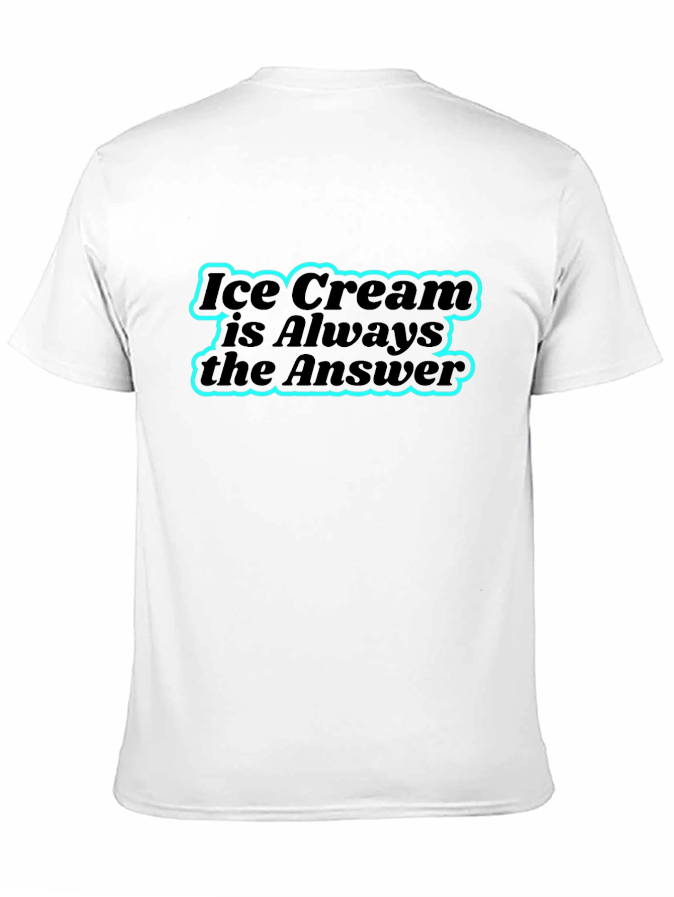 Ice Cream is Always the Answer Black T-Shirt