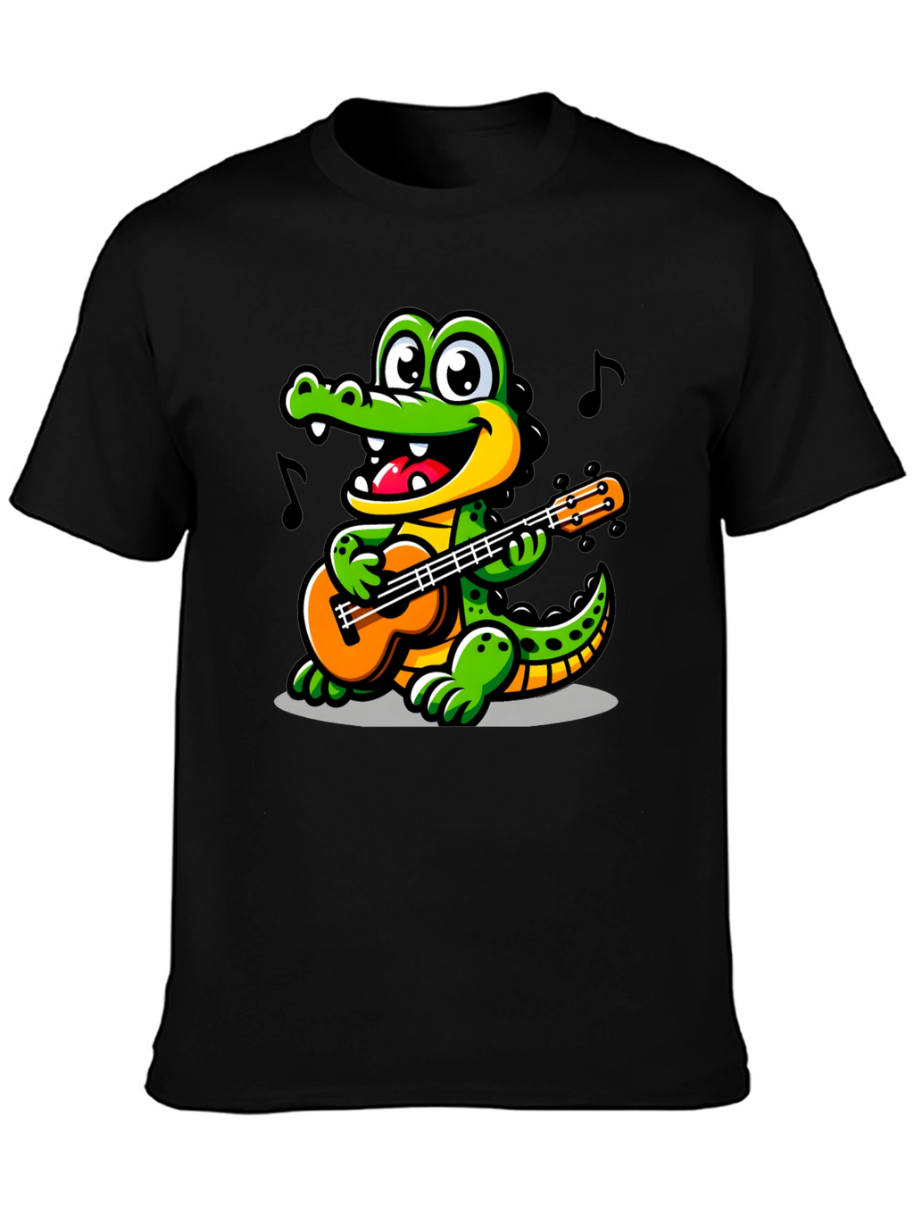 Cartoon Alligator Guitar T-Shirt