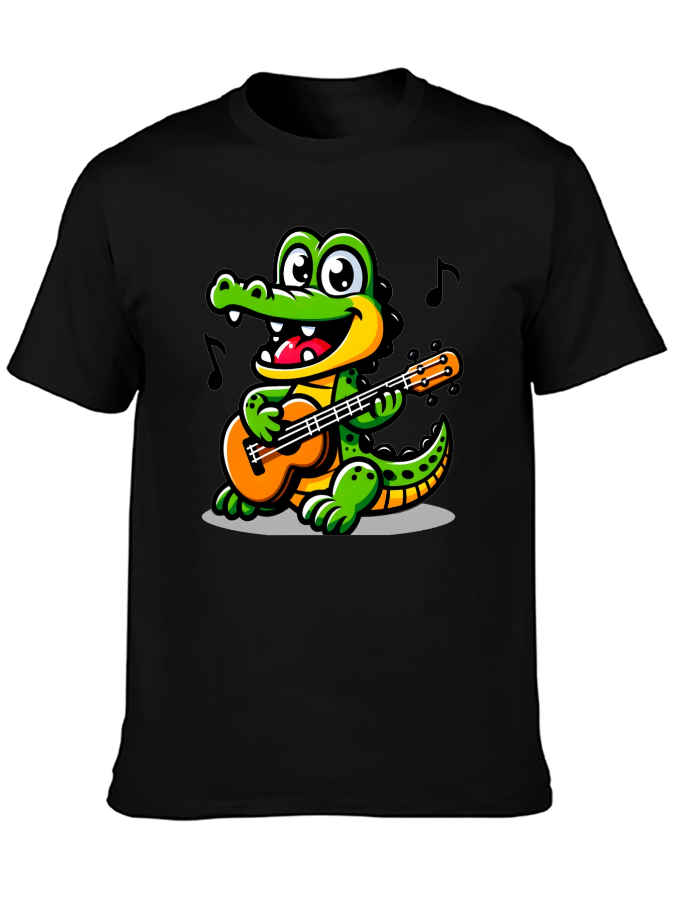 Cartoon Alligator Guitar T-Shirt