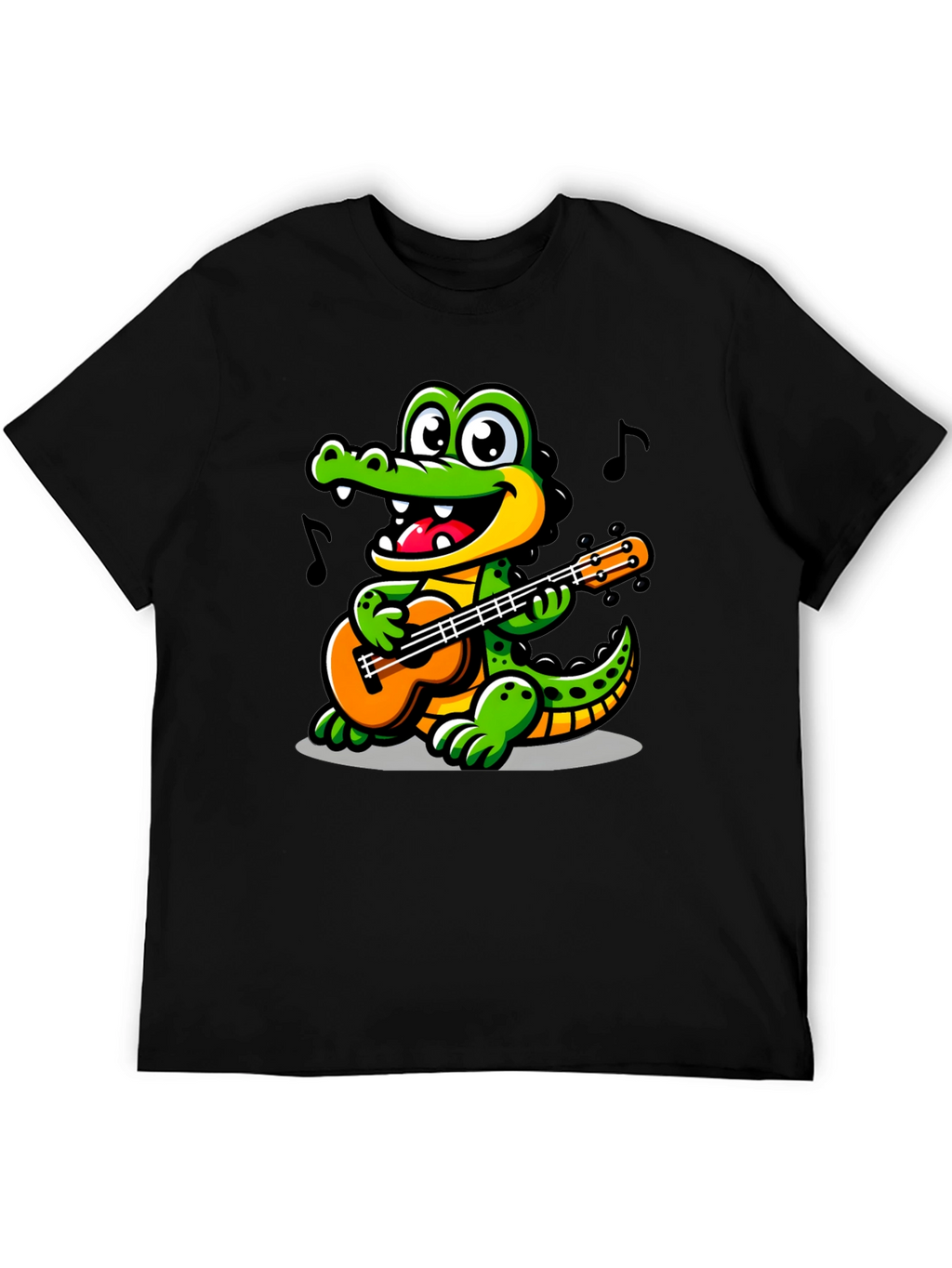 Cartoon Alligator Guitar T-Shirt