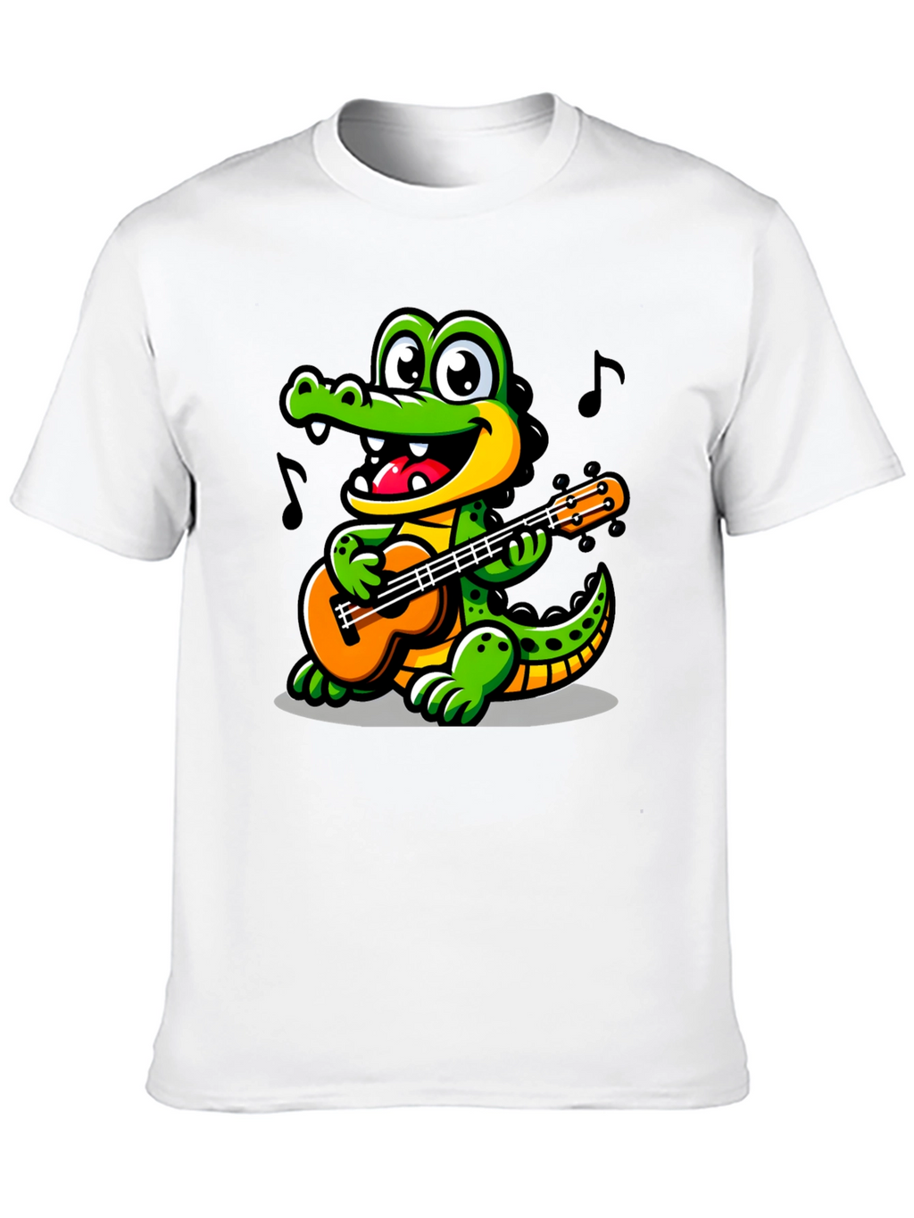 Cartoon Alligator Guitar T-Shirt