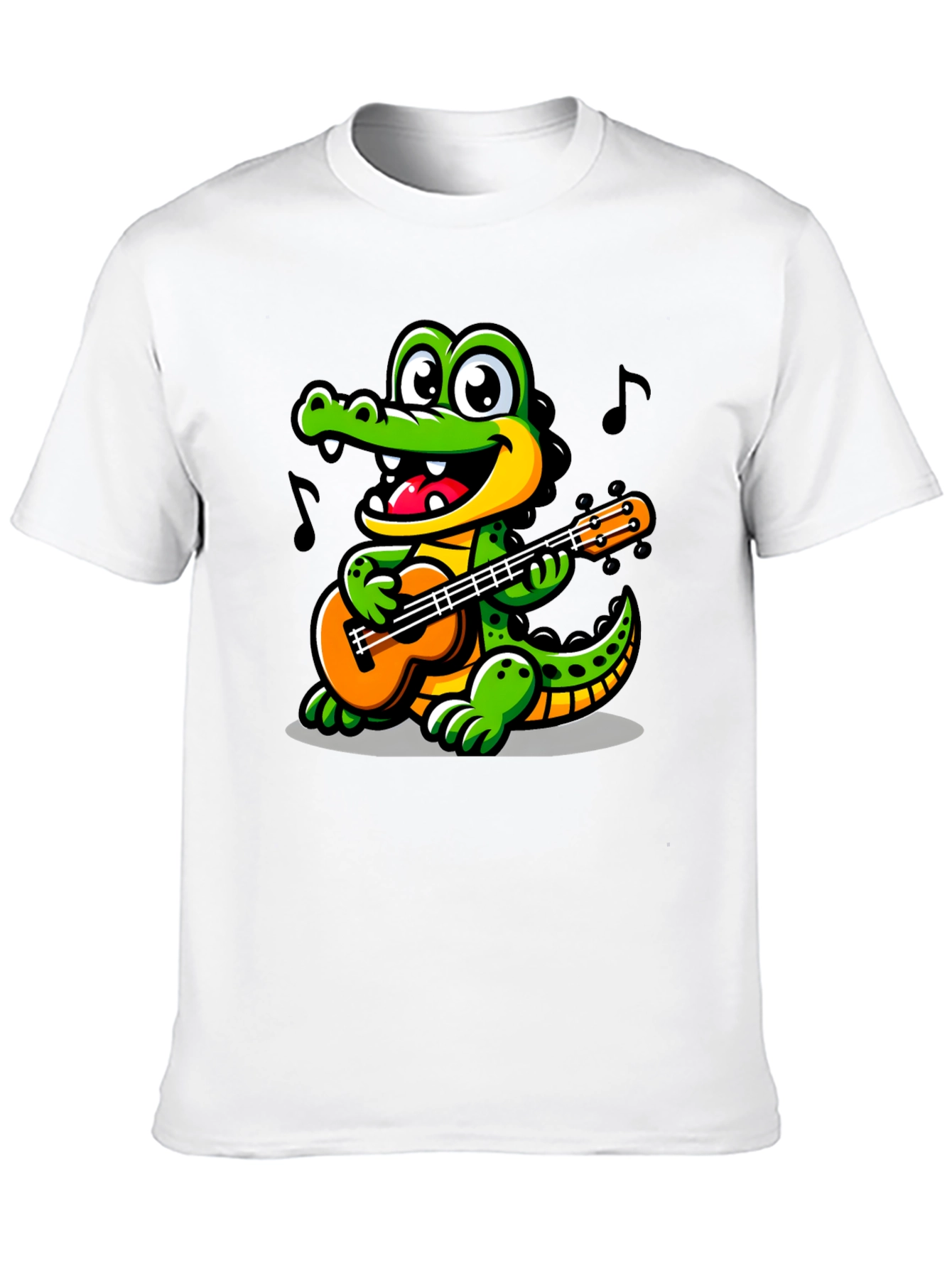 Cartoon Alligator Guitar T-Shirt