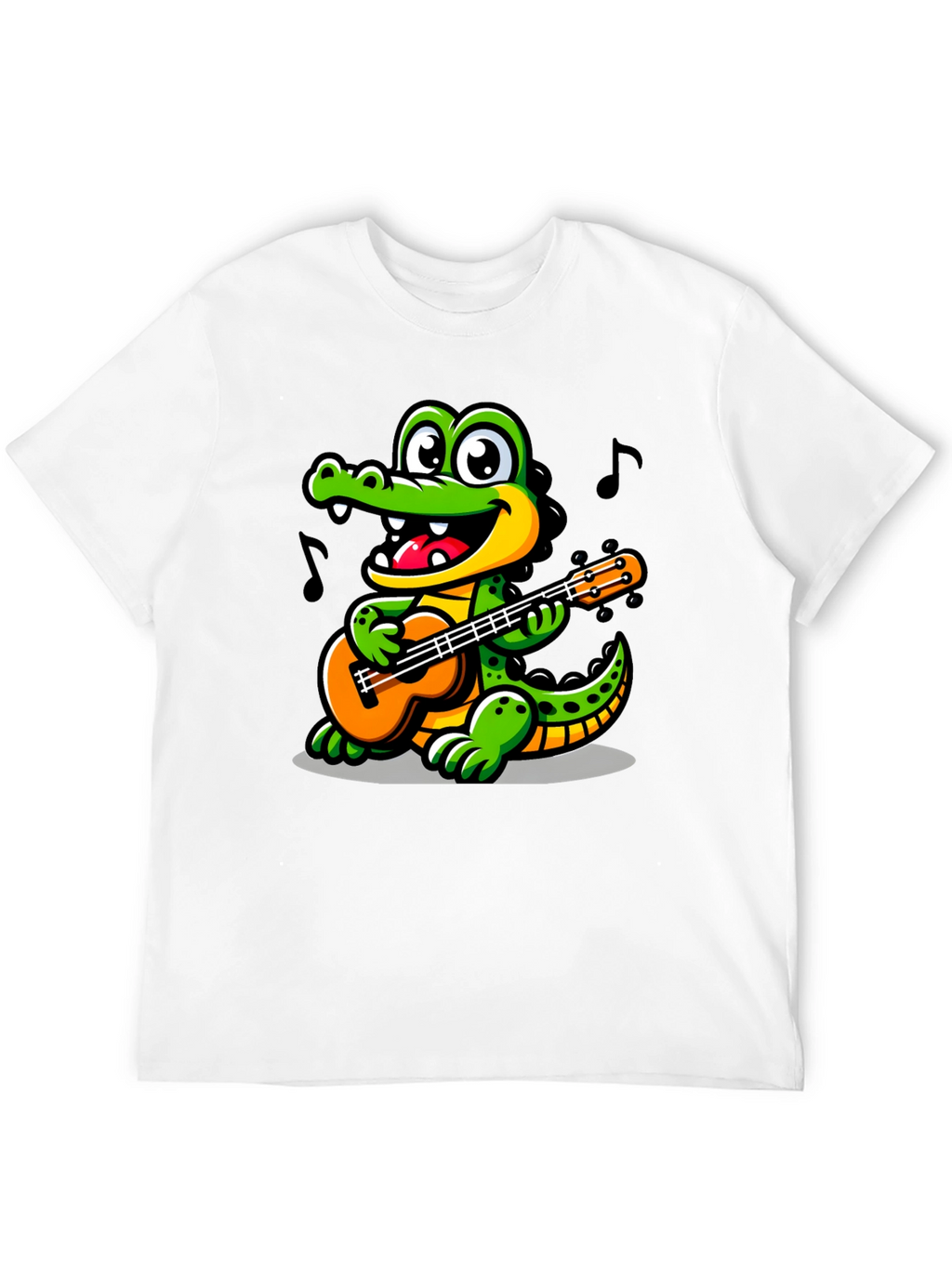 Cartoon Alligator Guitar T-Shirt