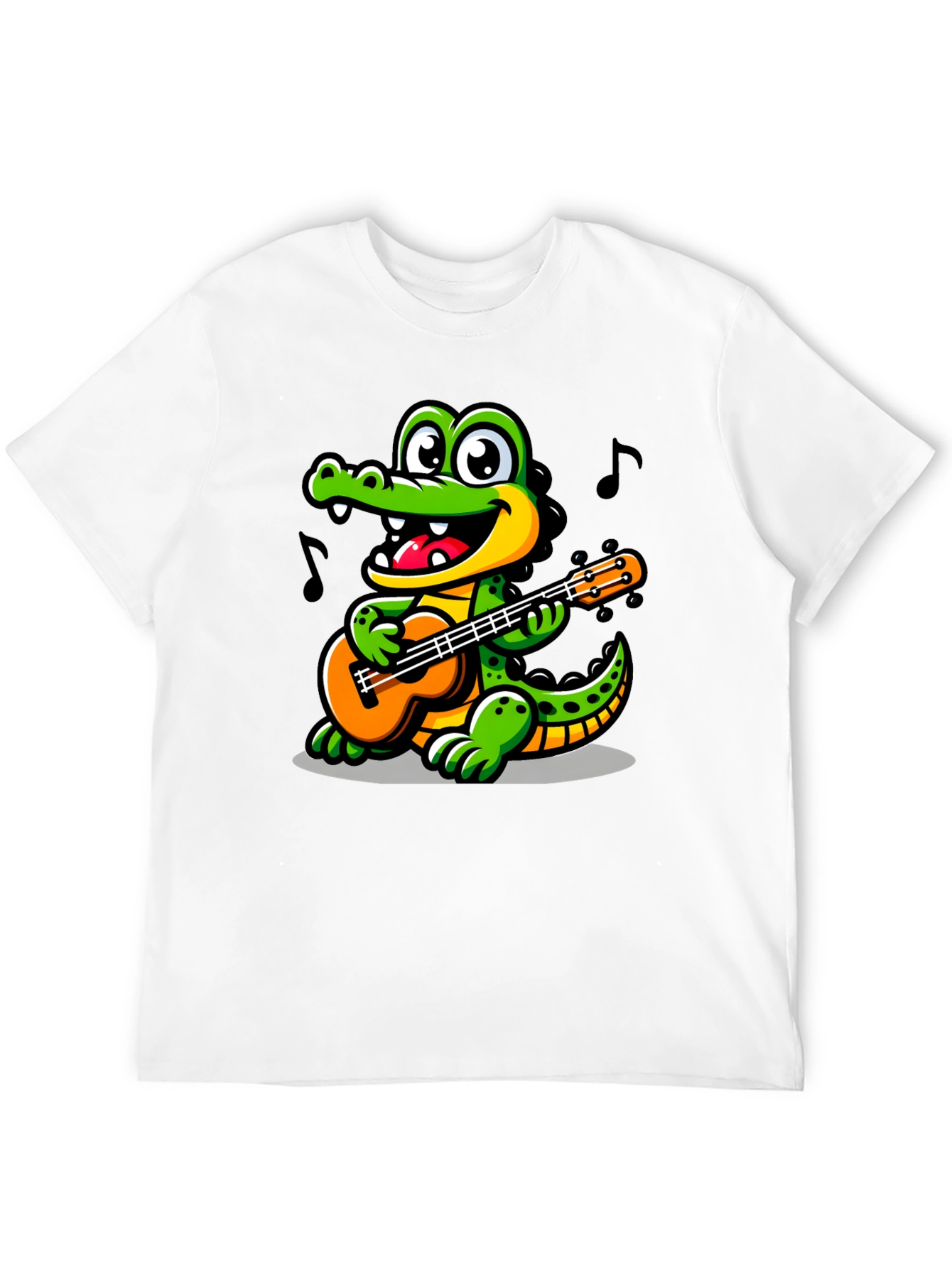 Cartoon Alligator Guitar T-Shirt