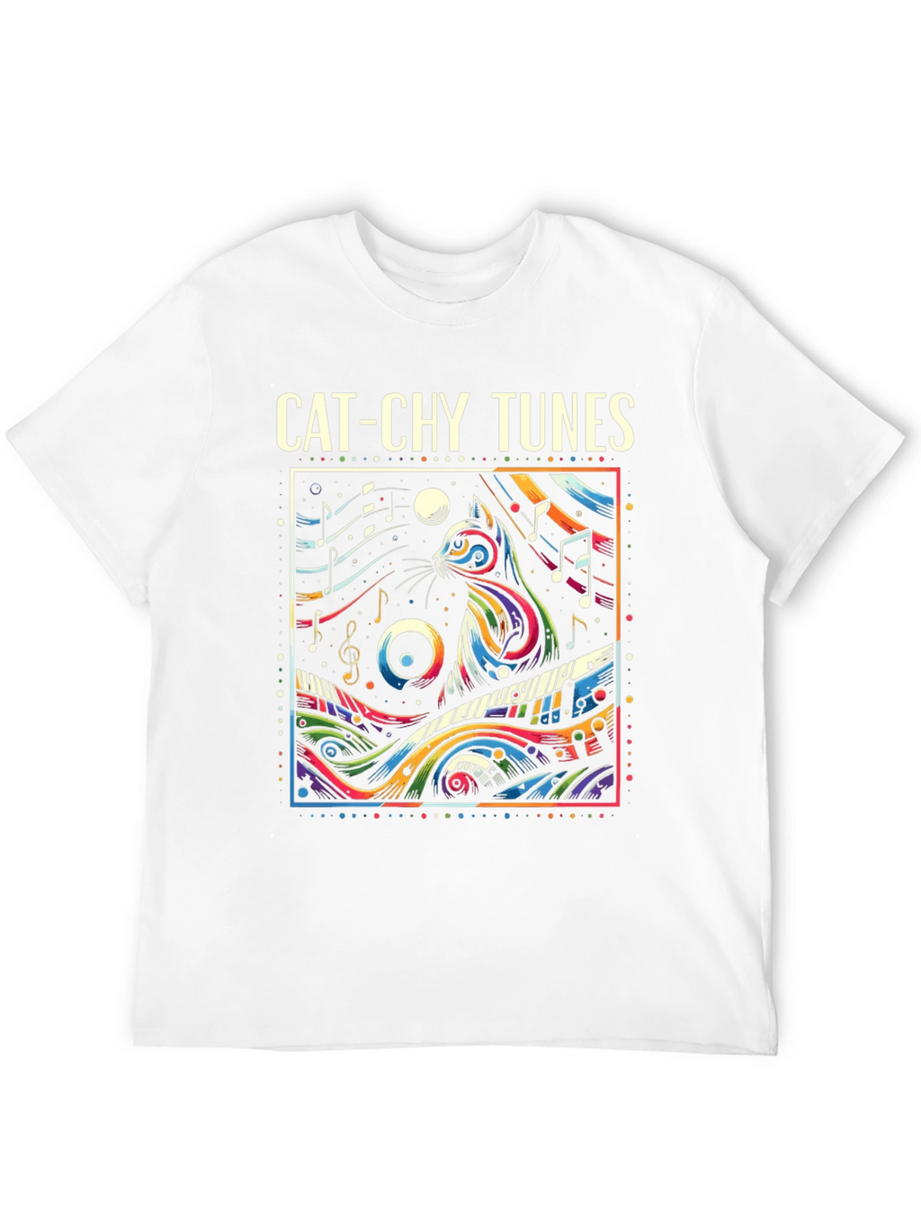 Cat-chy Tunes Graphic T-Shirt