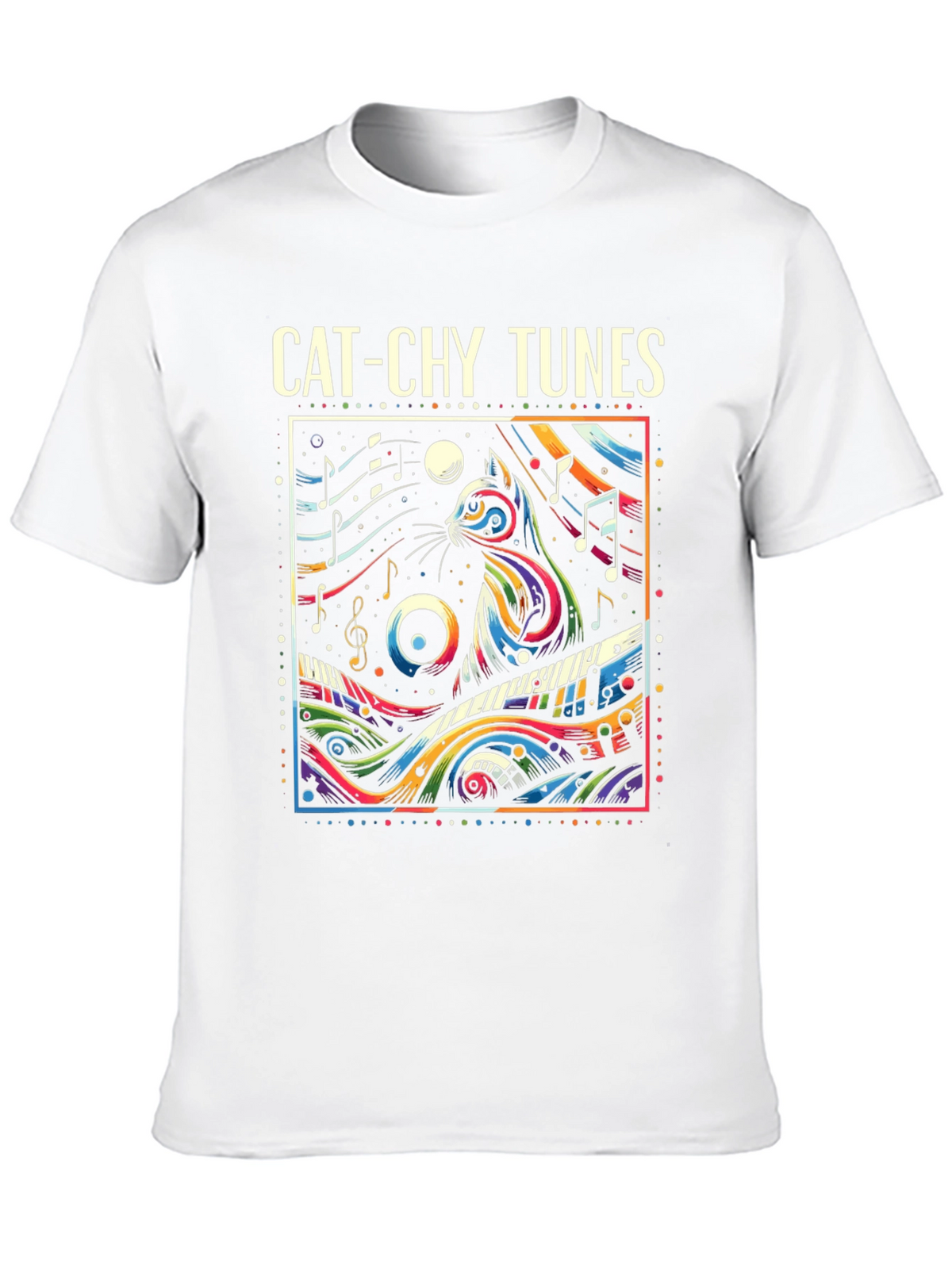 Cat-chy Tunes Graphic T-Shirt