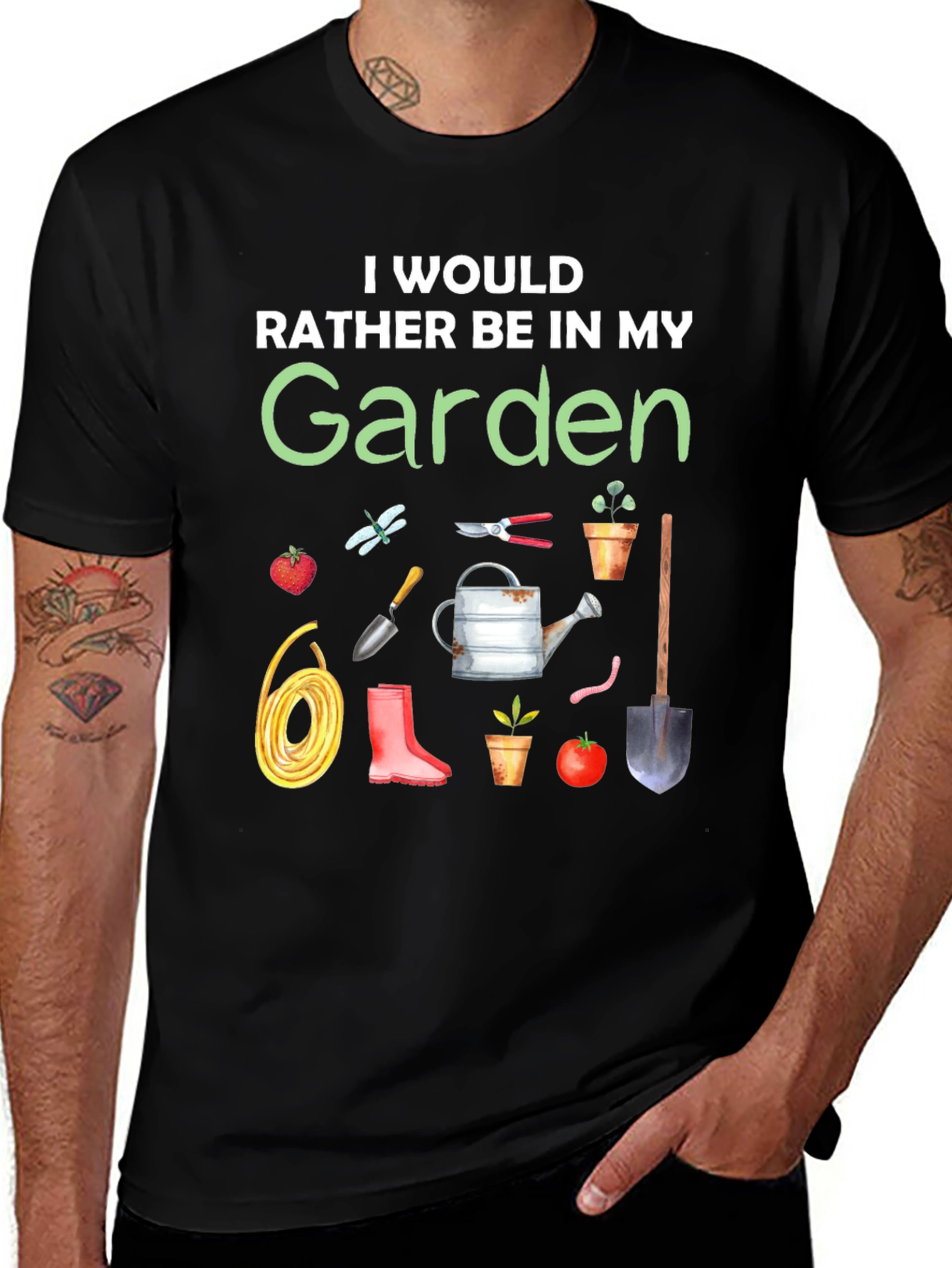Gardening Lover T-Shirt - Id Rather Be in My Garden