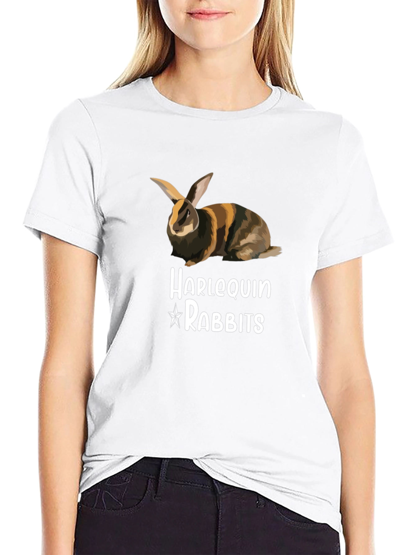 Harlequin Rabbits Graphic T-Shirt