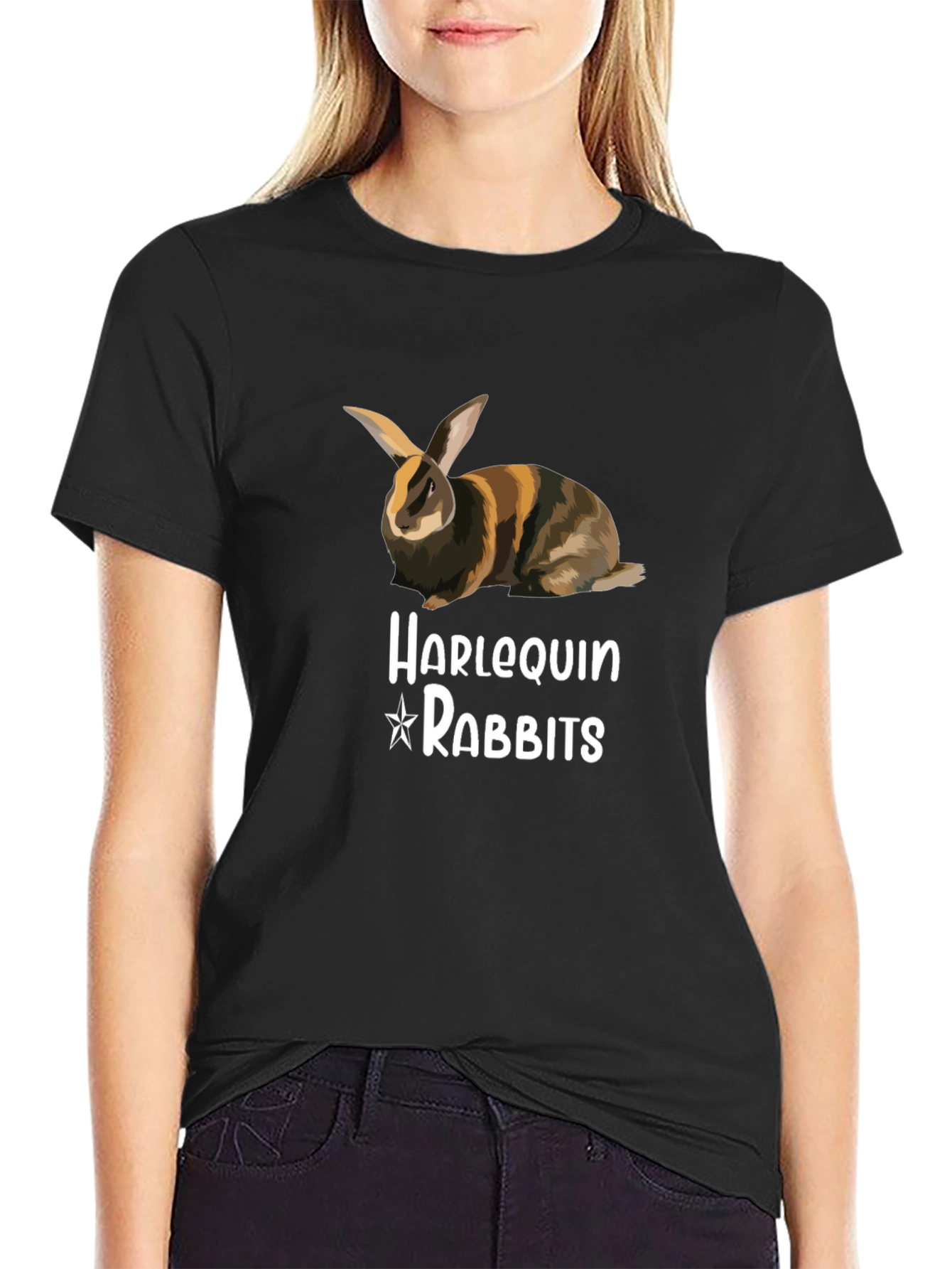 Harlequin Rabbits Graphic T-Shirt