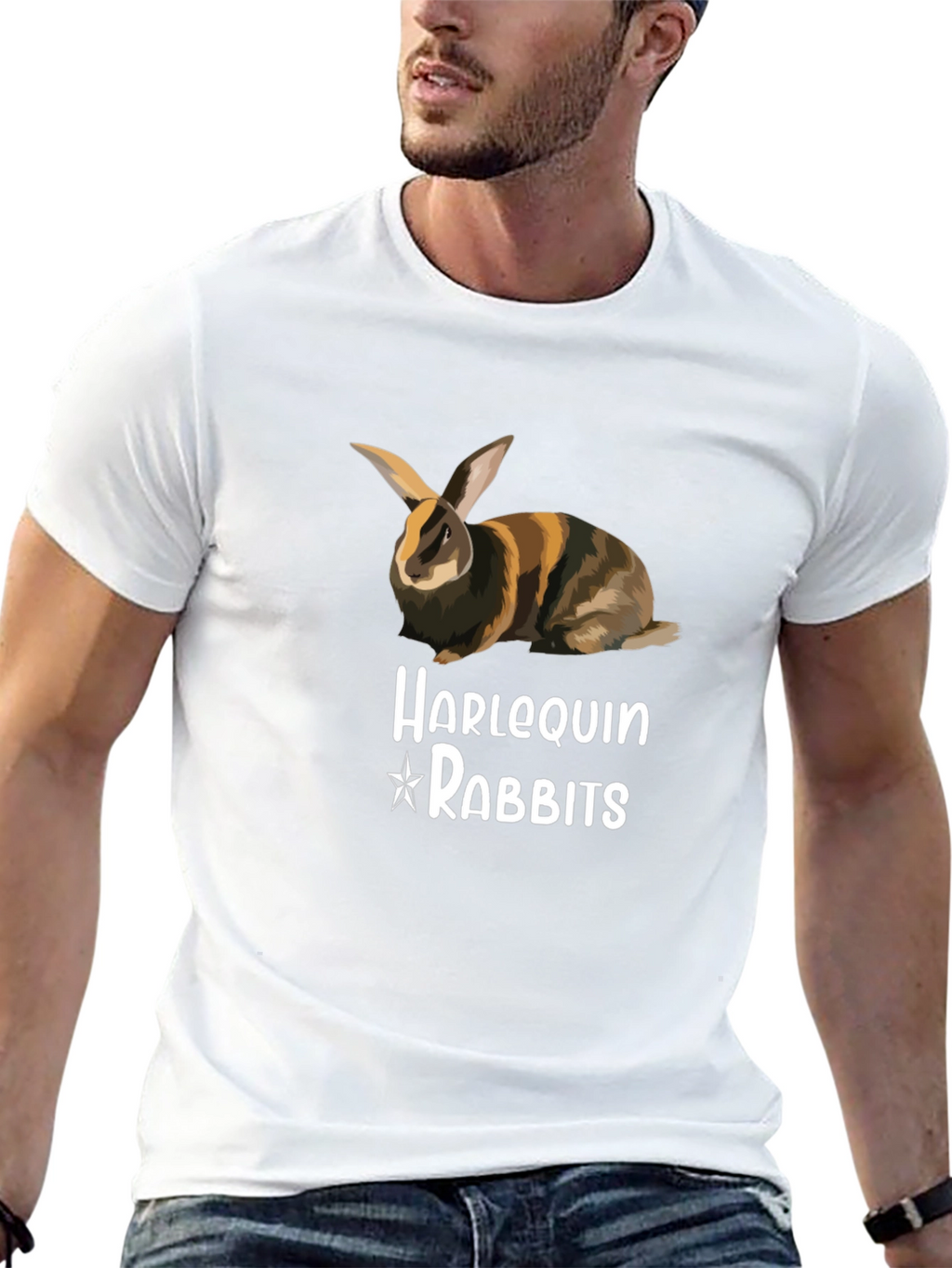 Harlequin Rabbits Graphic T-Shirt