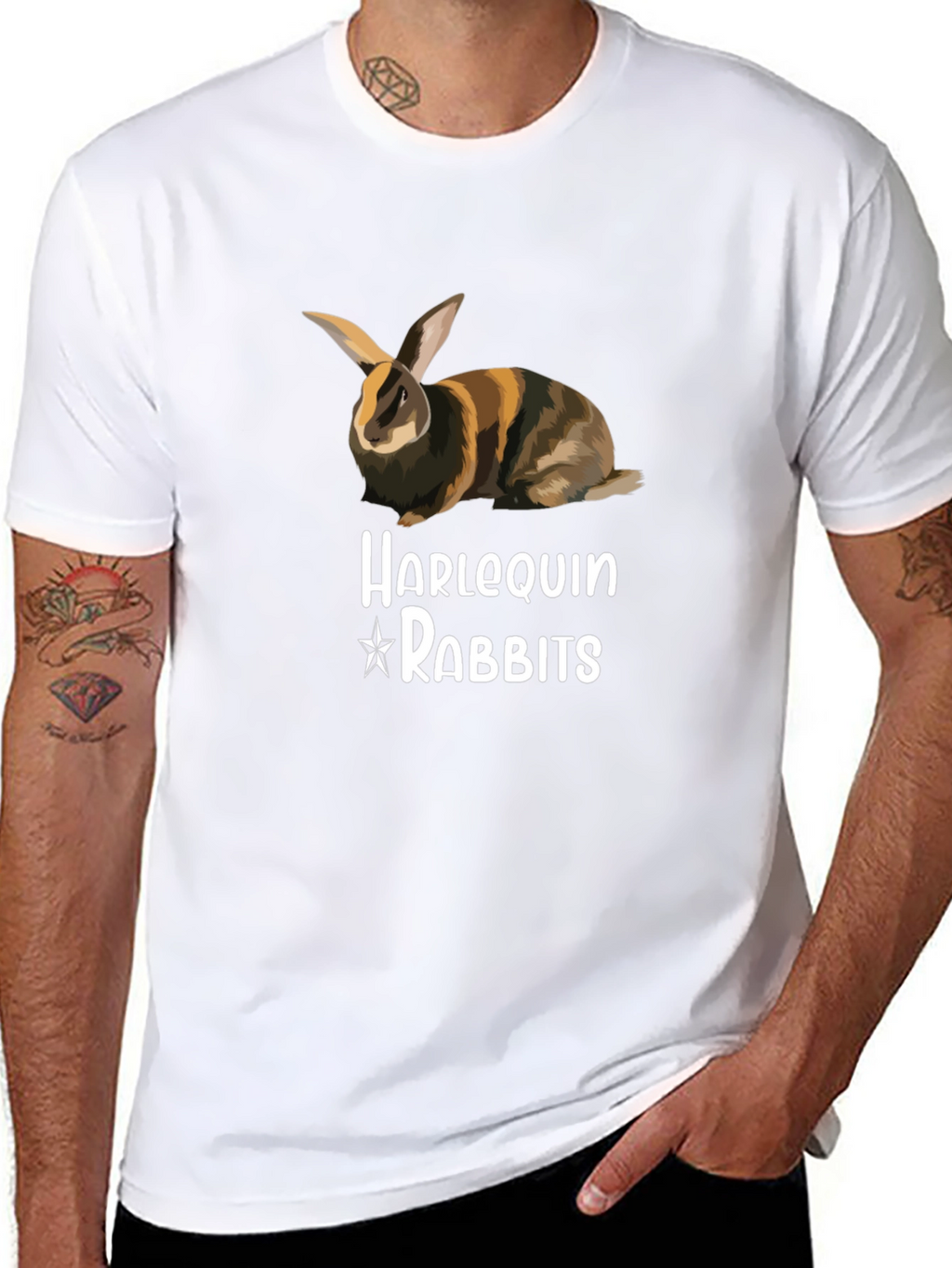 Harlequin Rabbits Graphic T-Shirt