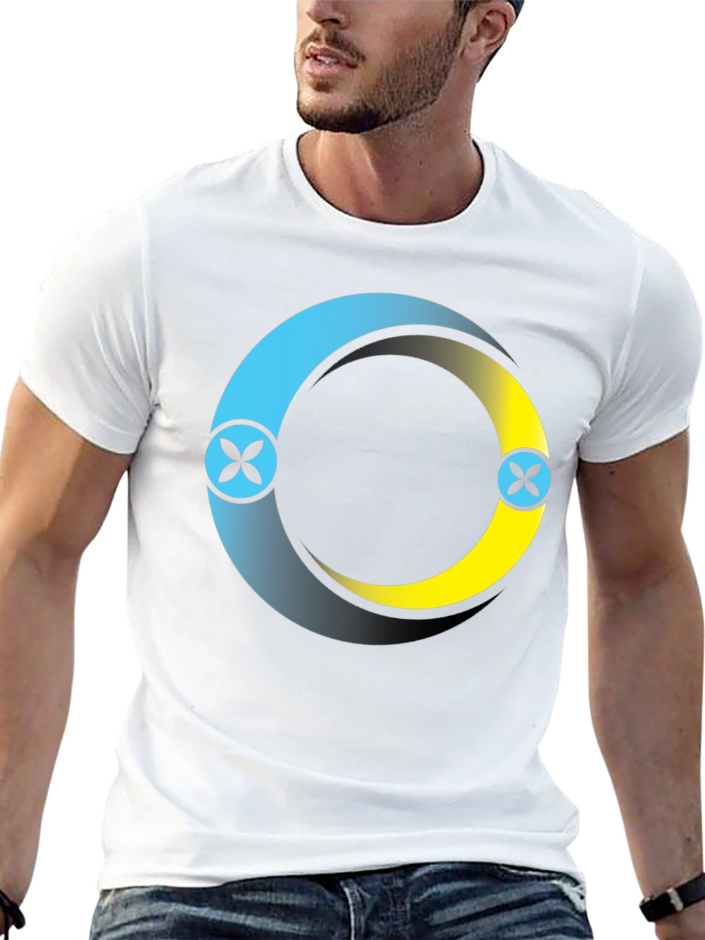 Circle Logo Black T-Shirt: Modern Casual Style