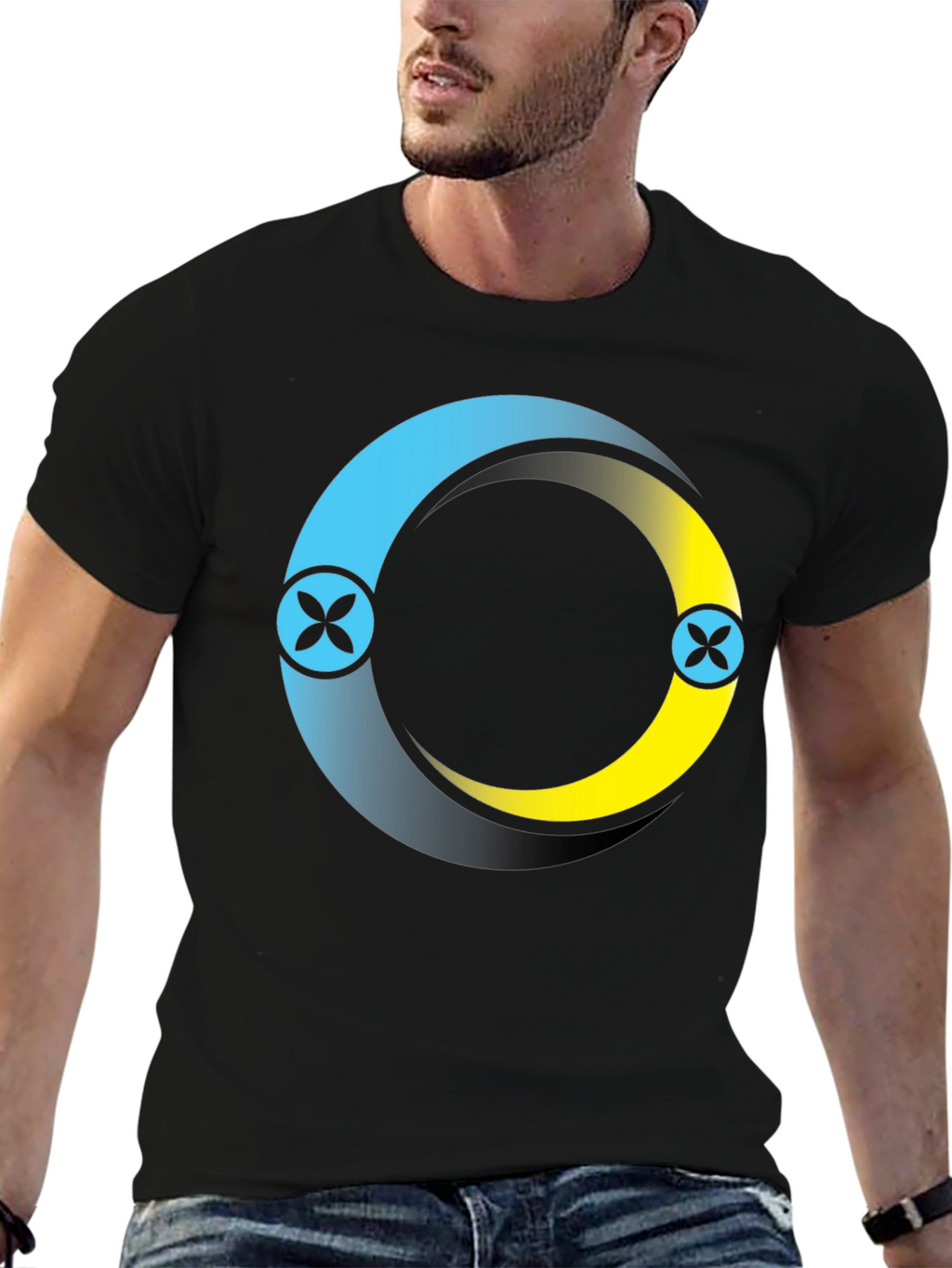 Circle Logo Black T-Shirt: Modern Casual Style