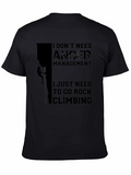 Rock Climbing Humor T-Shirt - Anger Management Tee