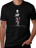 Abstract Art Graphic Print Black T-Shirt