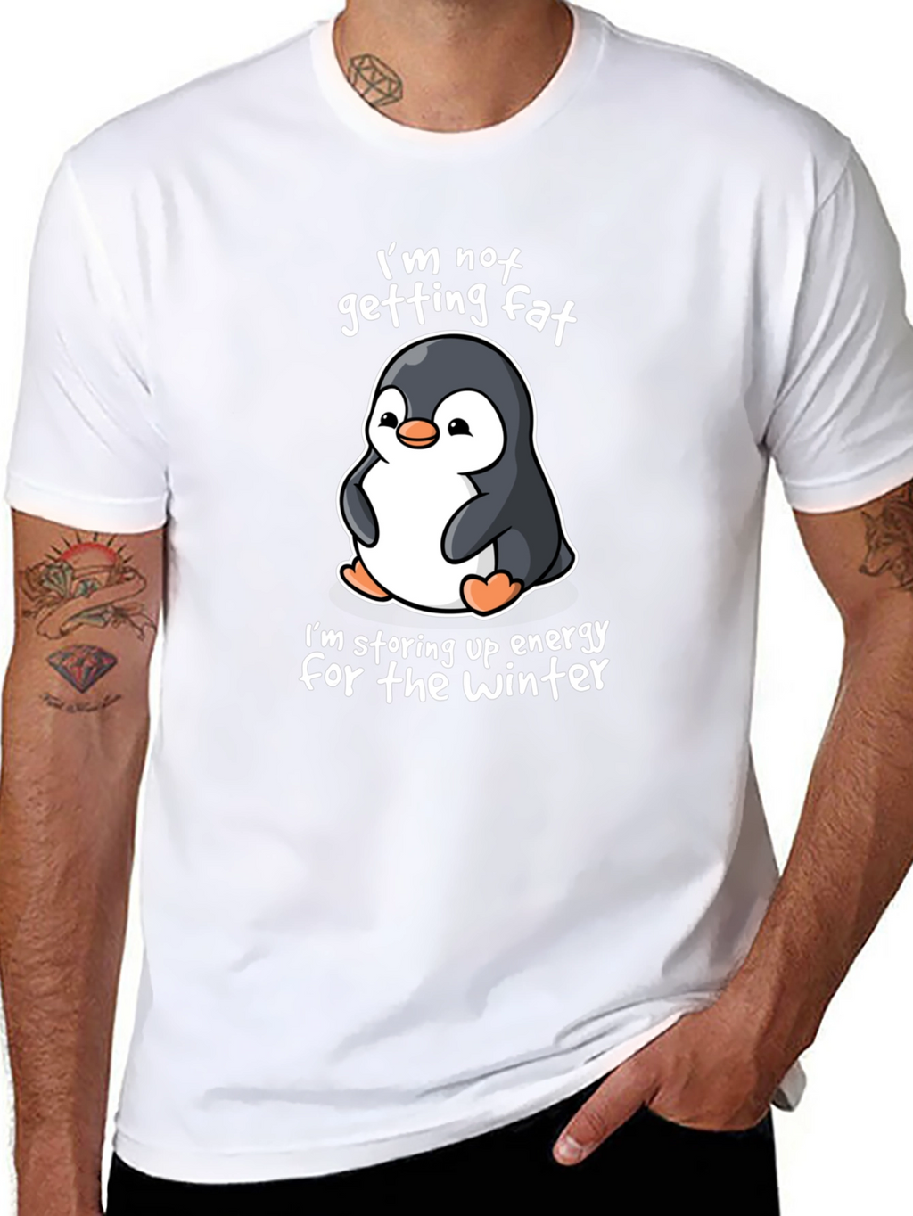 Penguin Winter Energy Black T-Shirt