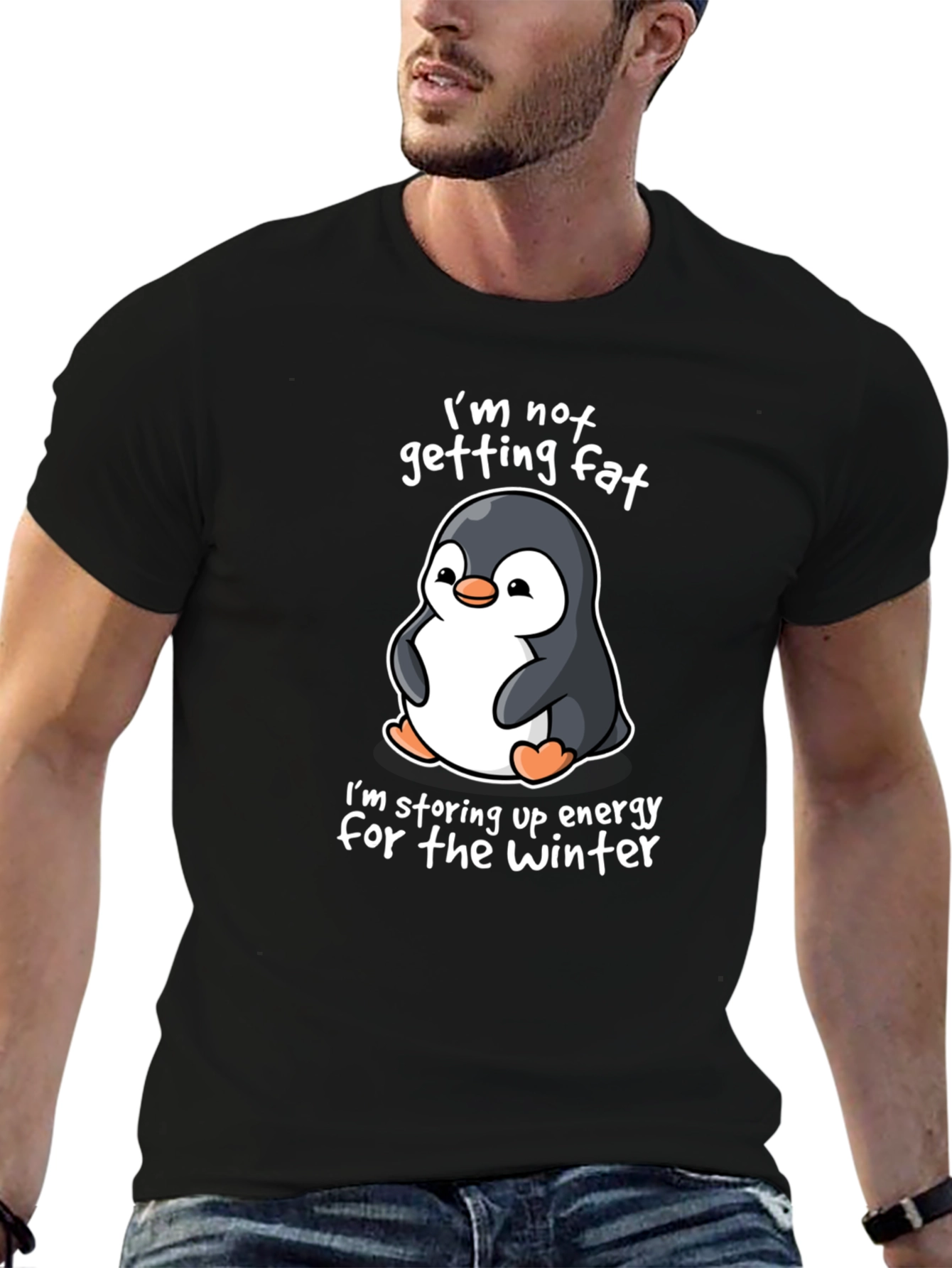 Penguin Winter Energy Black T-Shirt