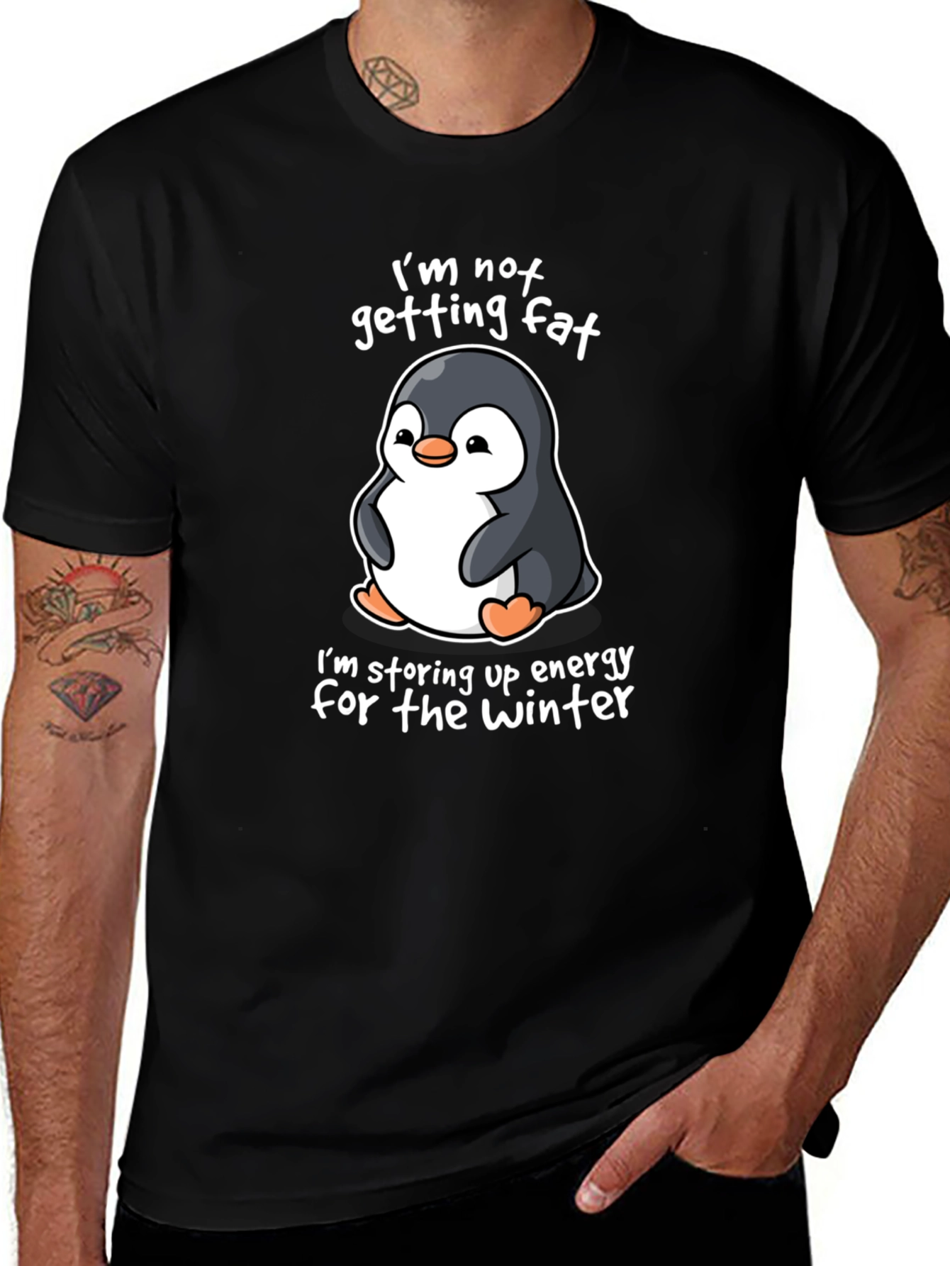 Penguin Winter Energy Black T-Shirt