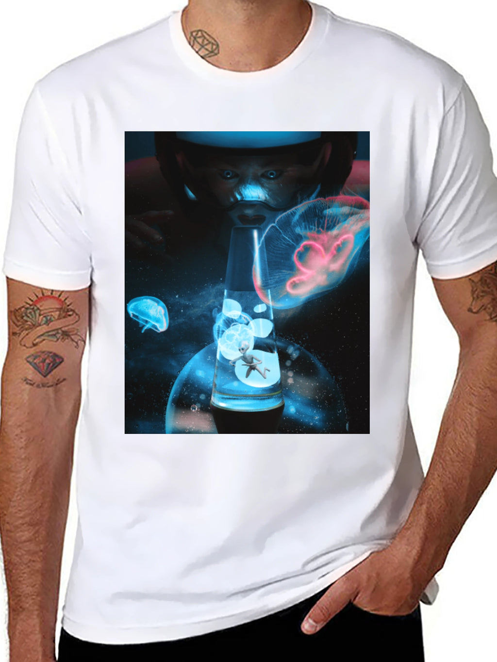 Cosmic Baby Lava Lamp Black T-Shirt