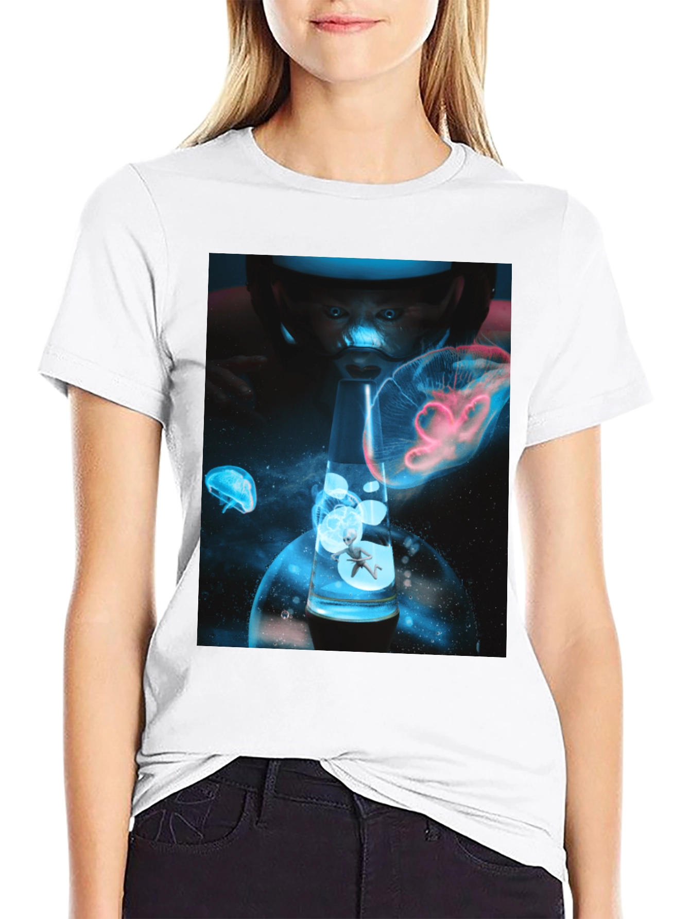 Cosmic Baby Lava Lamp Black T-Shirt