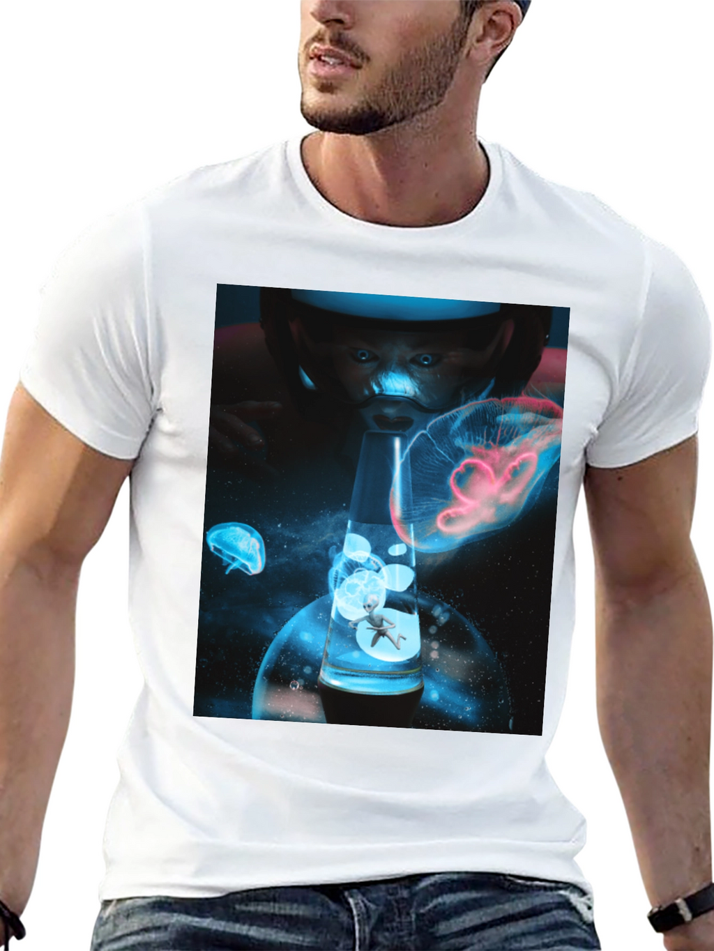 Cosmic Baby Lava Lamp Black T-Shirt