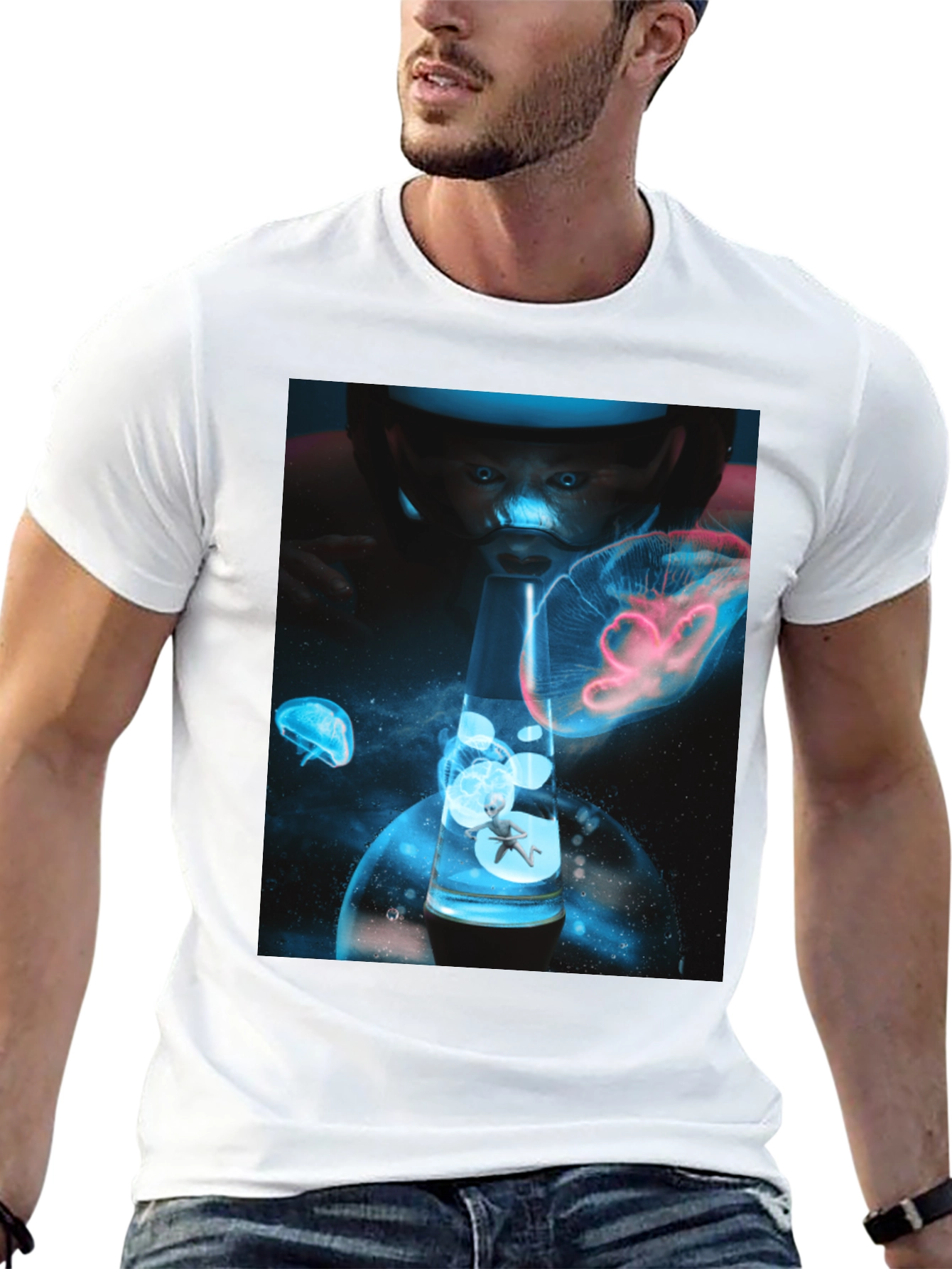 Cosmic Baby Lava Lamp Black T-Shirt