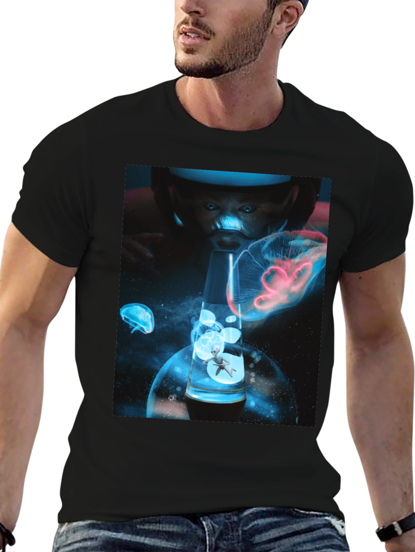 Cosmic Baby Lava Lamp Black T-Shirt