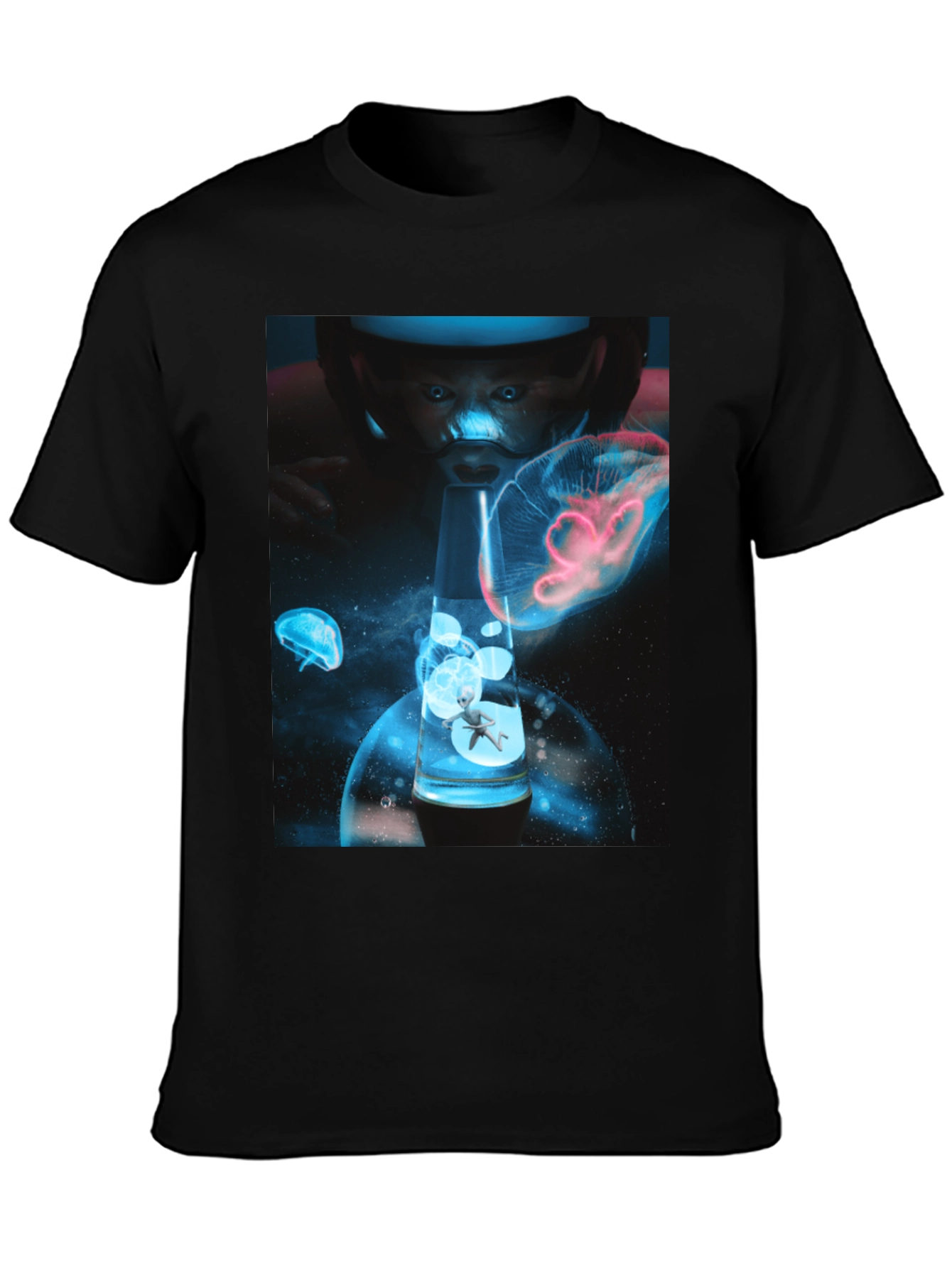 Cosmic Baby Lava Lamp Black T-Shirt