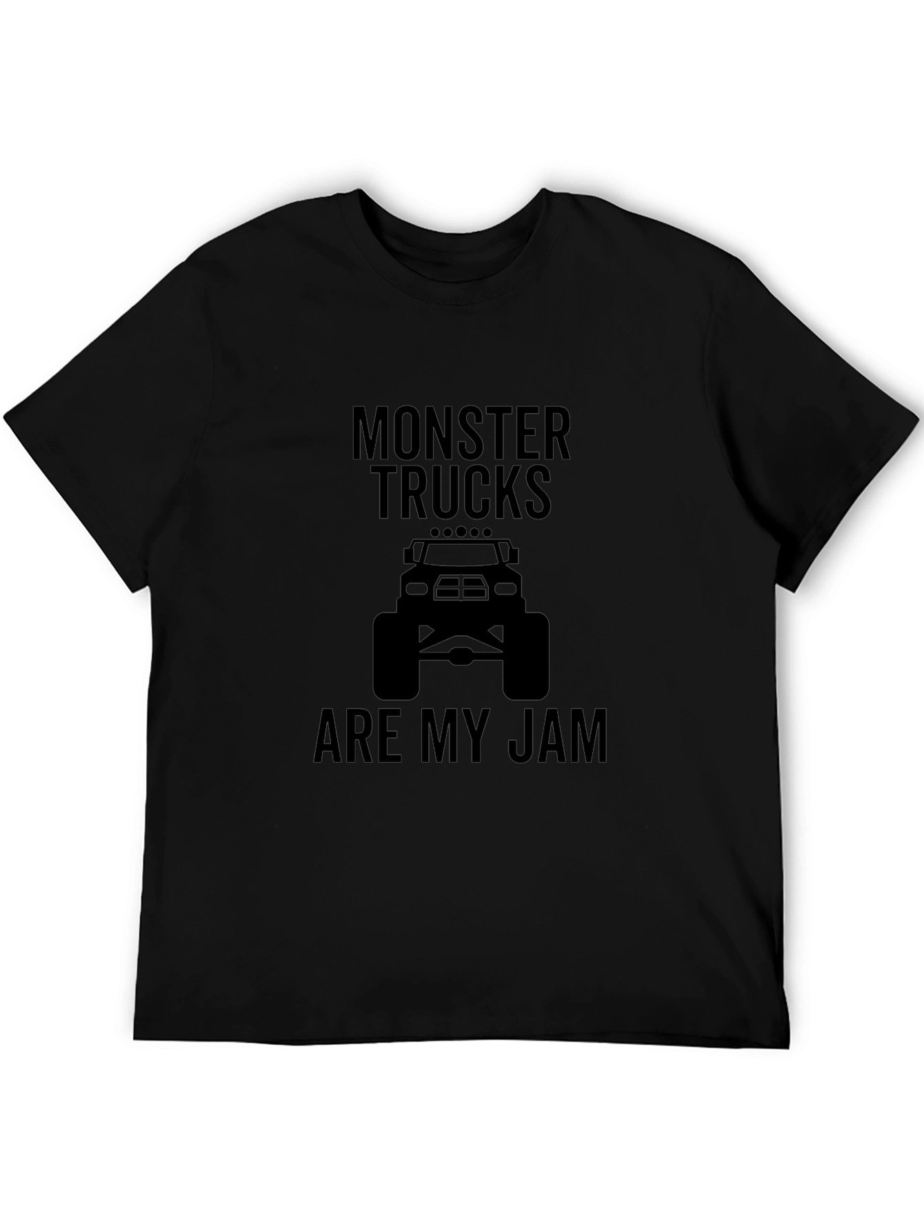 Monster Truck Jam Graphic Tee - Black Cotton T-Shirt