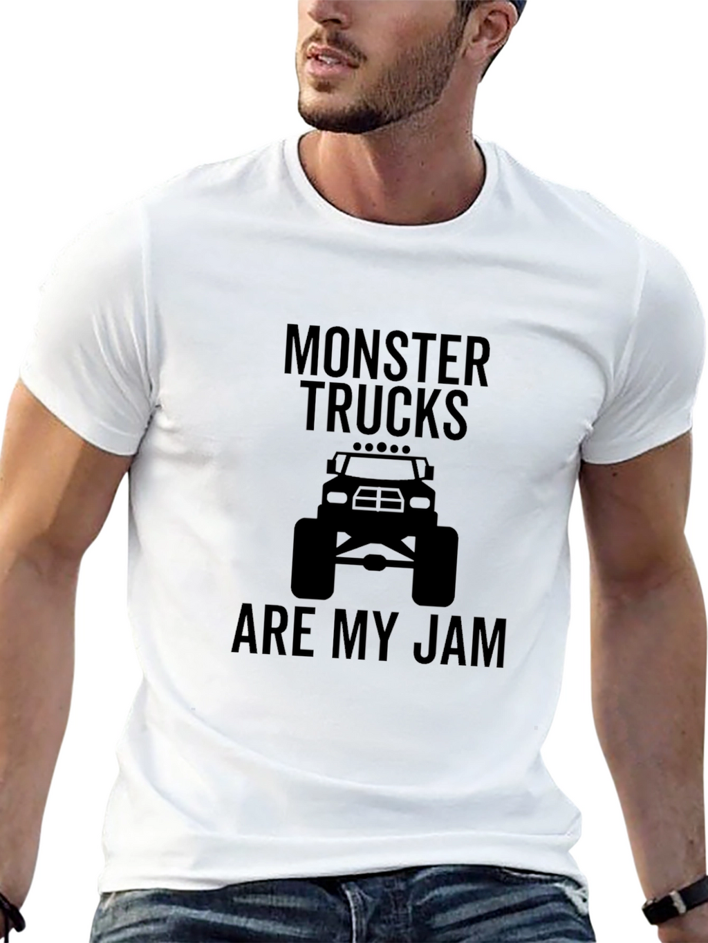 Monster Truck Jam Graphic Tee - Black Cotton T-Shirt