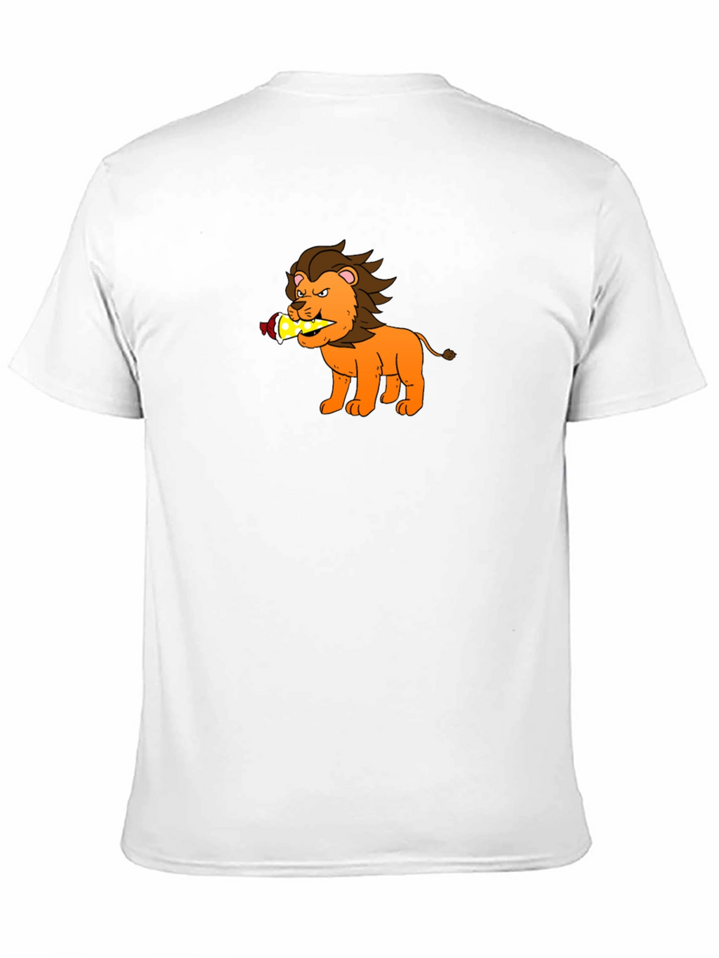 Cartoon Lion T-Shirt - Black Cotton Tee